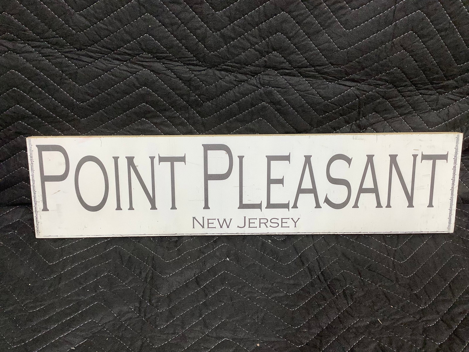 Point Pleasant wooden wall decor(6inx24in): Point Pleasant wooden wall decor(6inx24in)