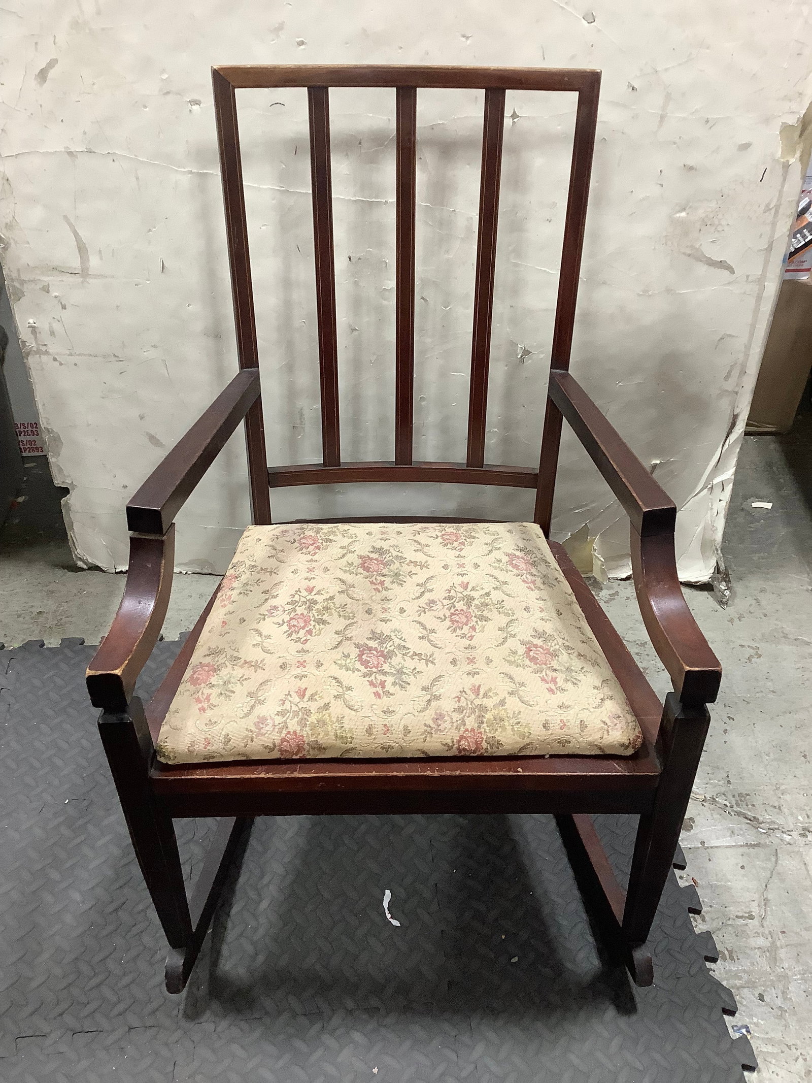 Vintage rocking chair with cushion: Vintage rocking chair with cushion