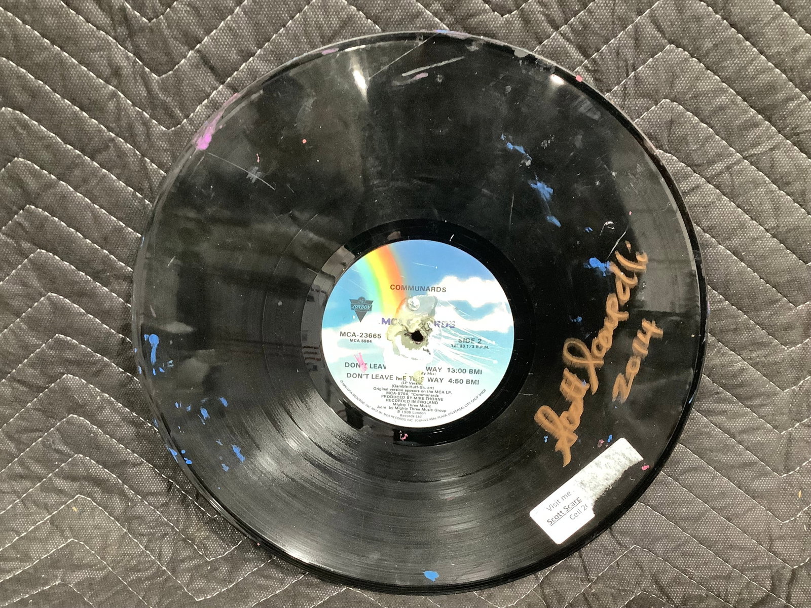 Dont Leave me This Way - Communards Signed Record: Dont Leave me This Way - Communards Signed Record