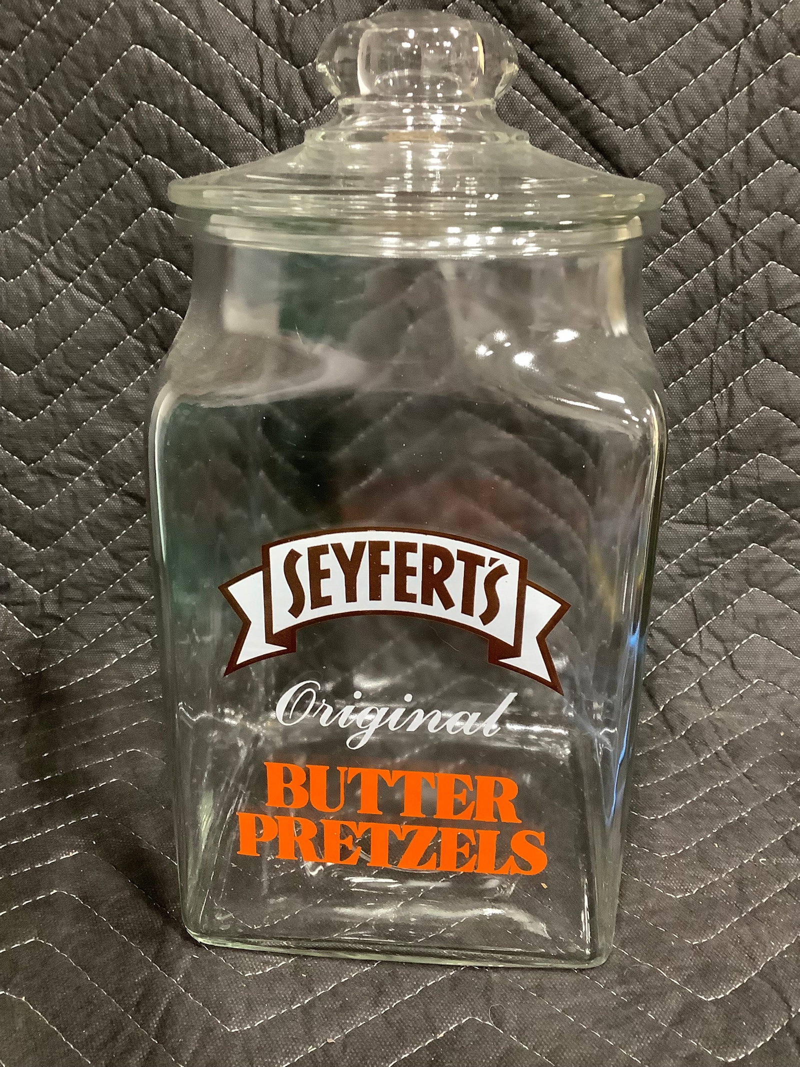 Glass Seyferts Original Butter Pretzels Lidded Jar (13.5in Tall) (1 of 1)