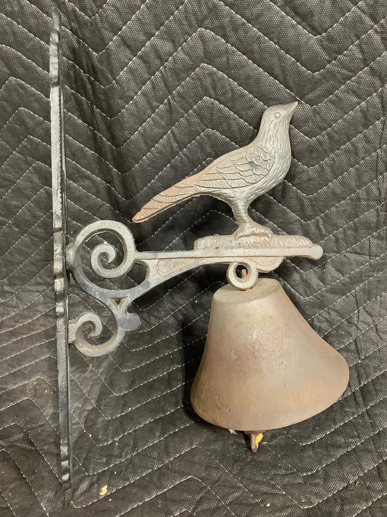 Vintage Cast Iron Bird Wall Bell (14.5in Tall) (1 of 1)