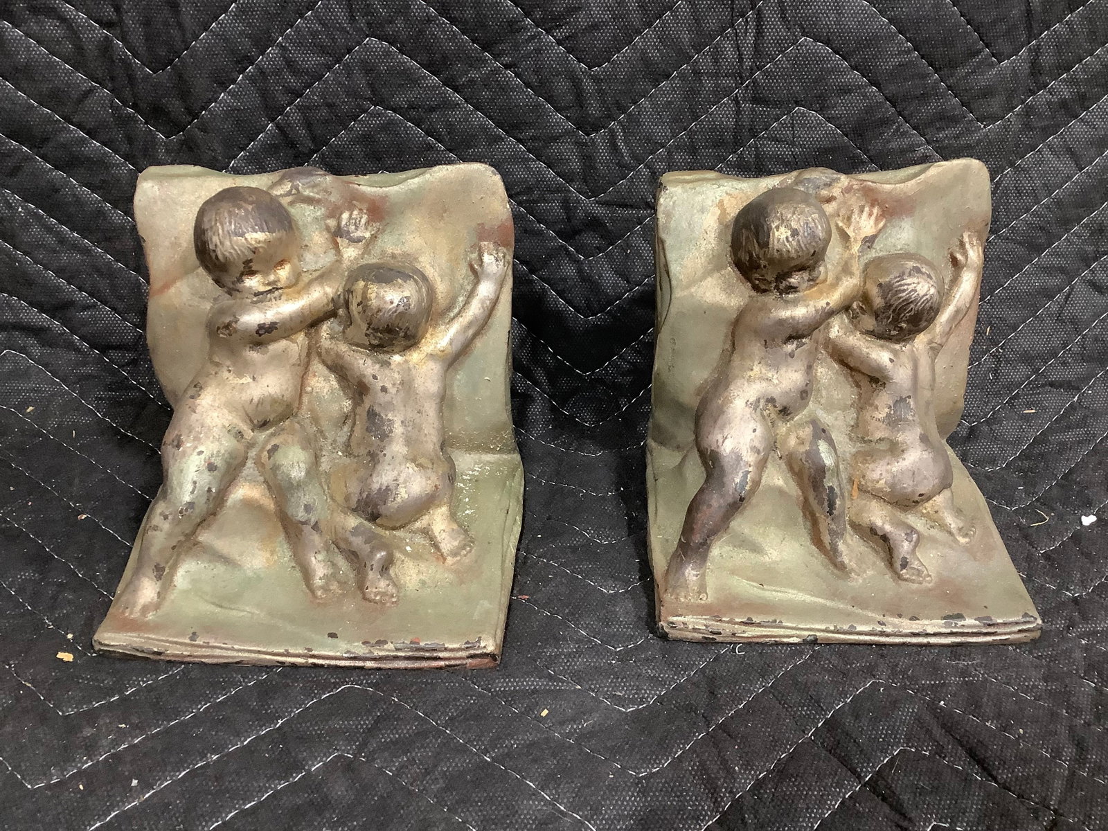 Vintage Cherub Bookends (1 of 1)