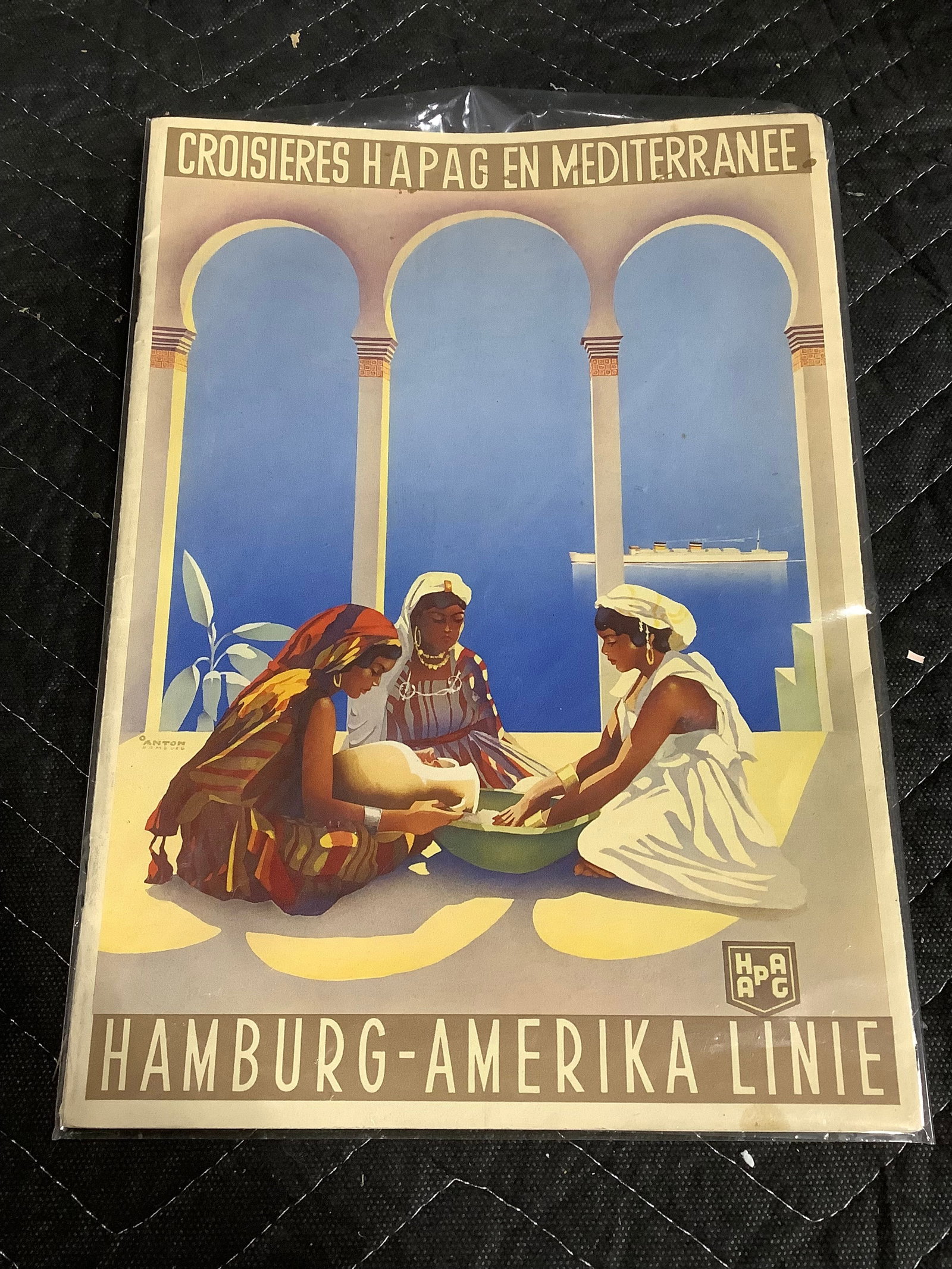 Rare 1935 ship brochure Hamburg America Line (1 of 1)