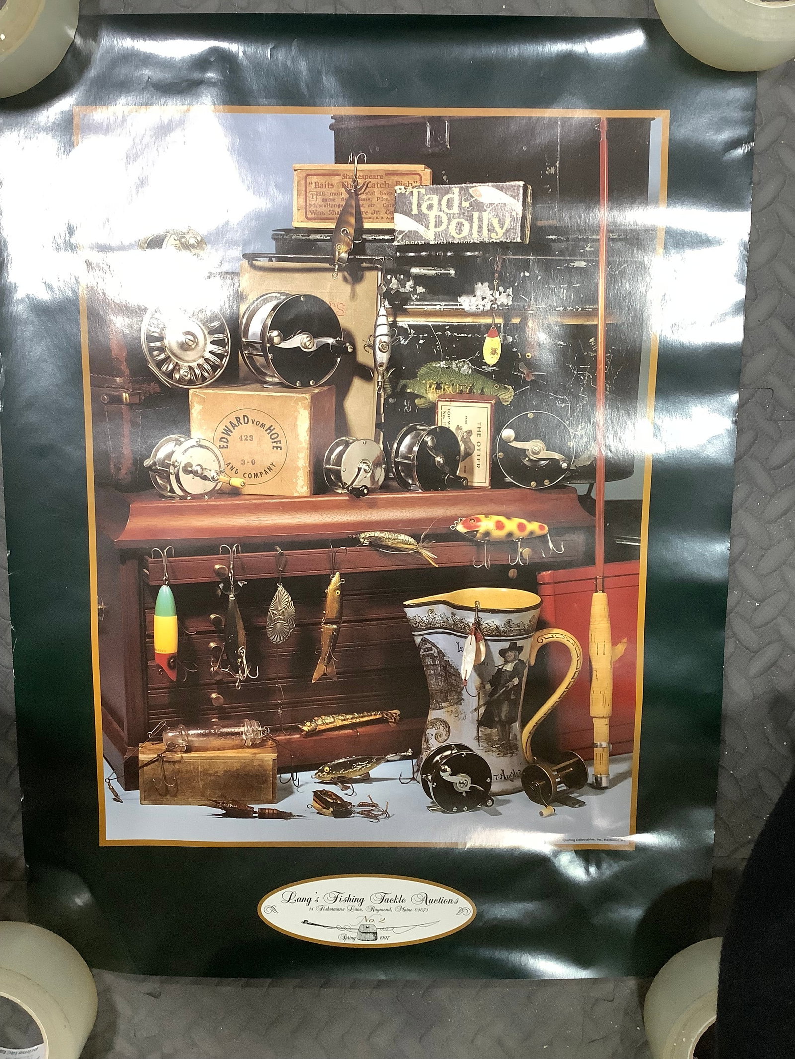 Langs Fishing Tackle auction poster(18inx24in): Langs Fishing Tackle auction poster(18inx24in)