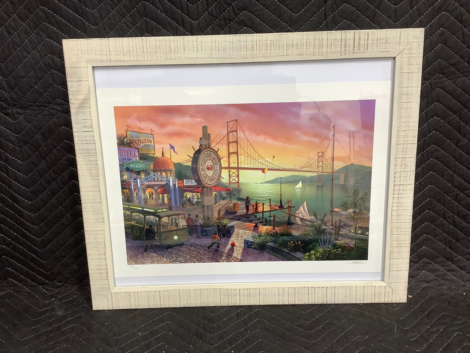Framed Ken Shotwell Sunset in San Francisco seriolithograph(19inx23in) (1 of 1)