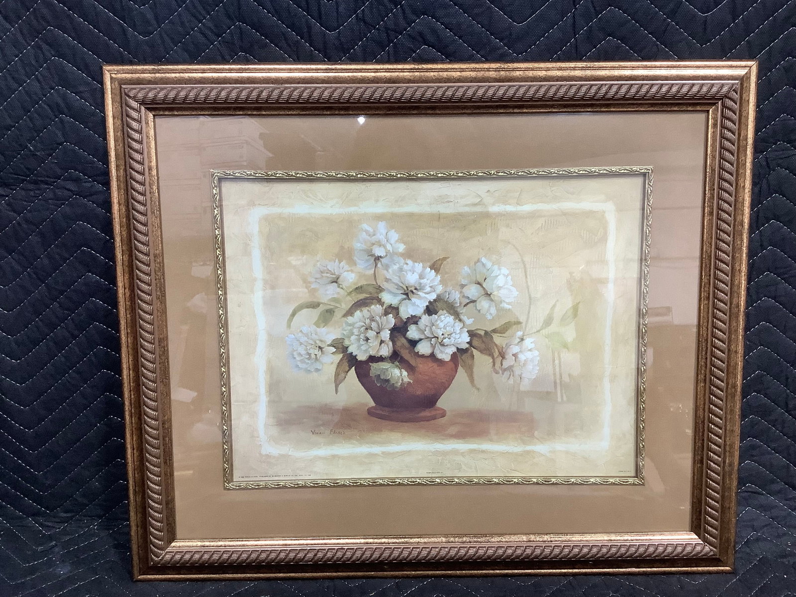 Framed floral still life print(19.5inx23in) (1 of 1)