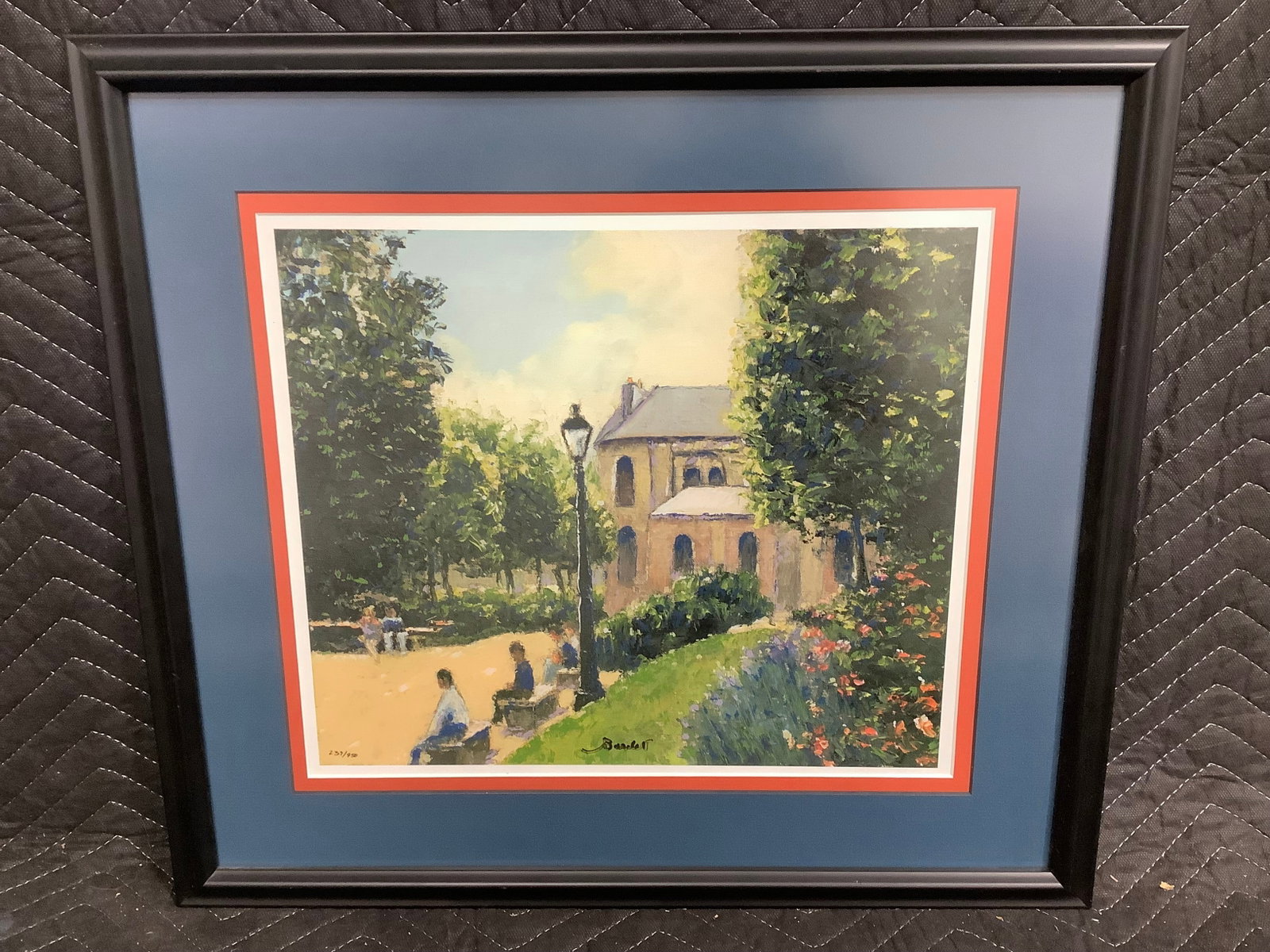 Framed art print By the Lamp Post by Andre Bardet(18.5inx20.5in) (1 of 1)