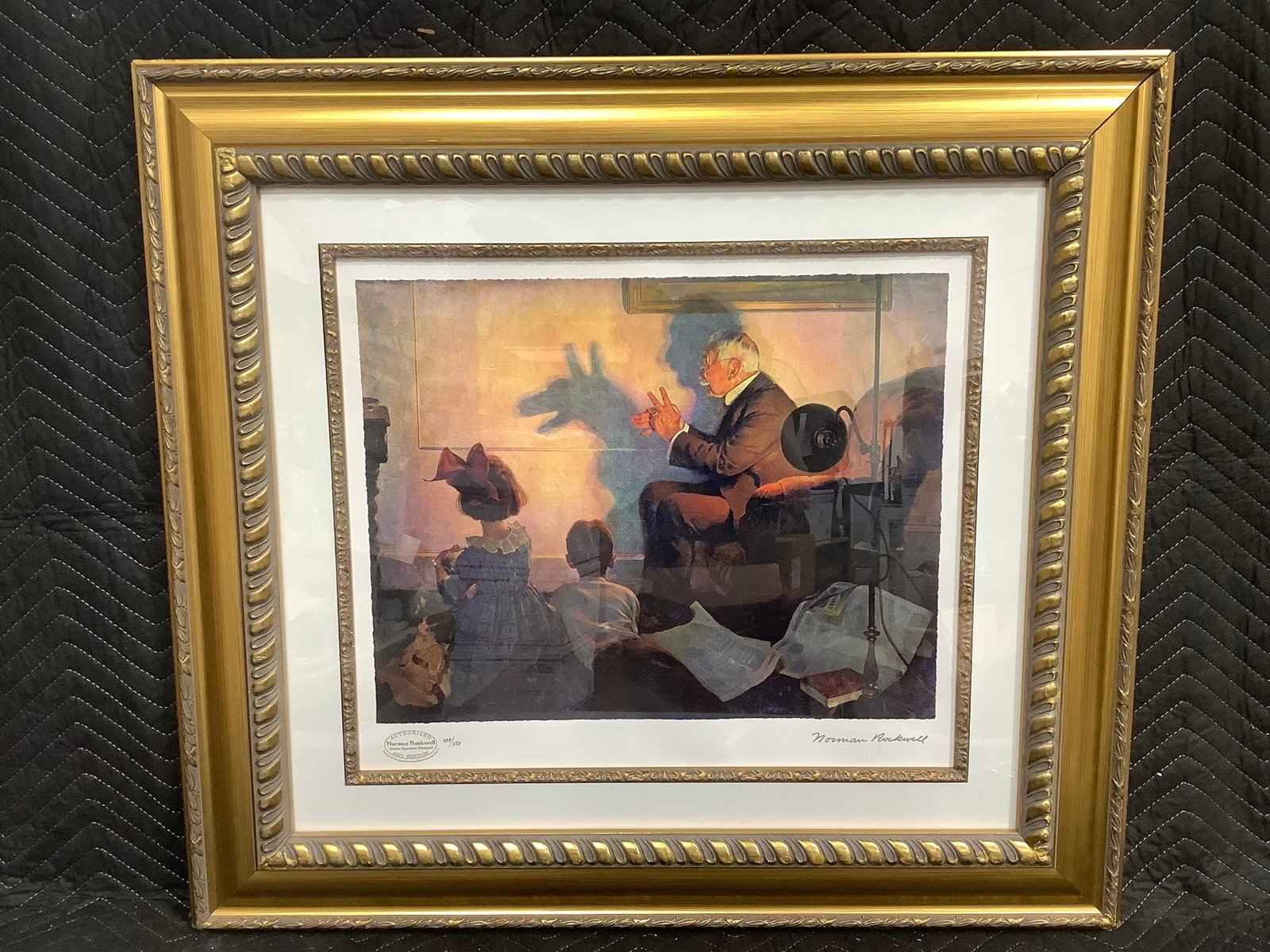 Framed Norman Rockwell Shadow Artist print(29inx32in) (1 of 1)