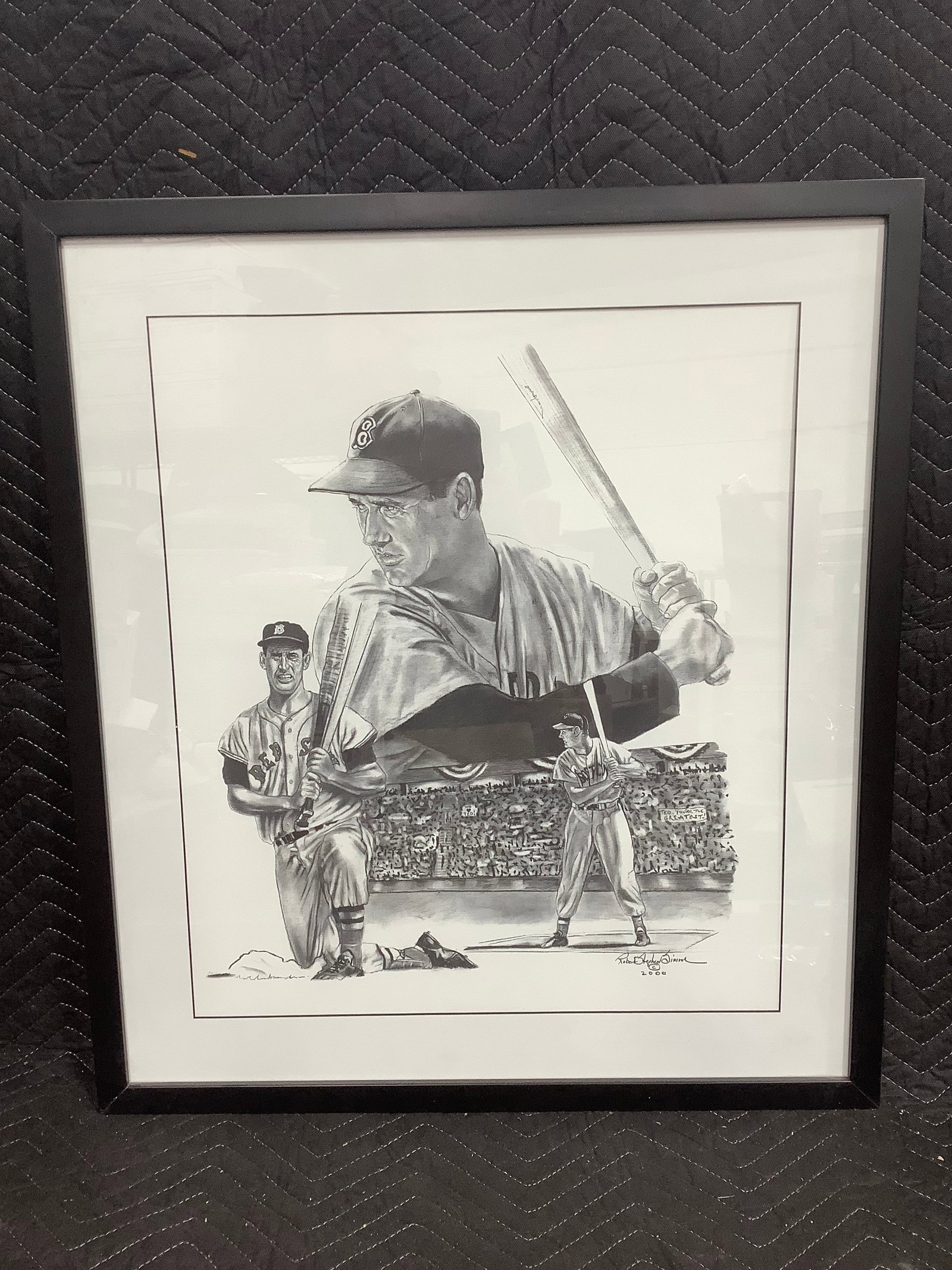 Framed Black and White Lithograph by Robert Simon (25inx29in) (1 of 1)