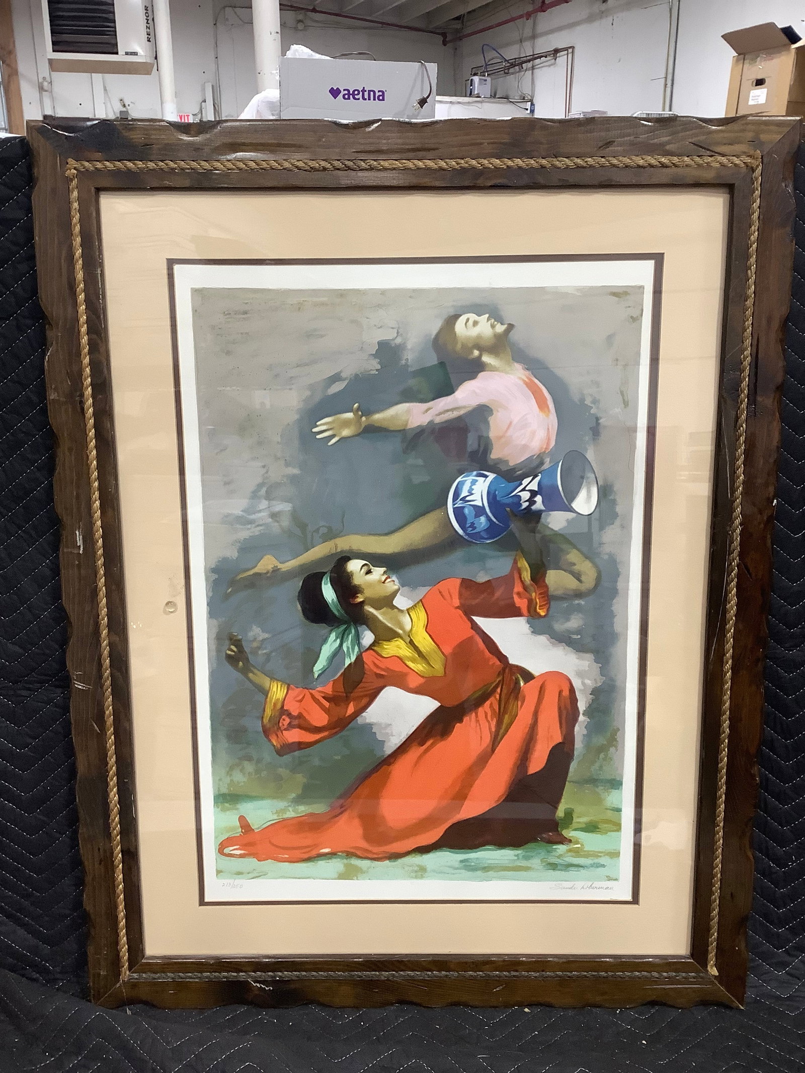 Framed Leaping Dancers print signed Sandu Liberman(28.5inx36.5in) (1 of 1)