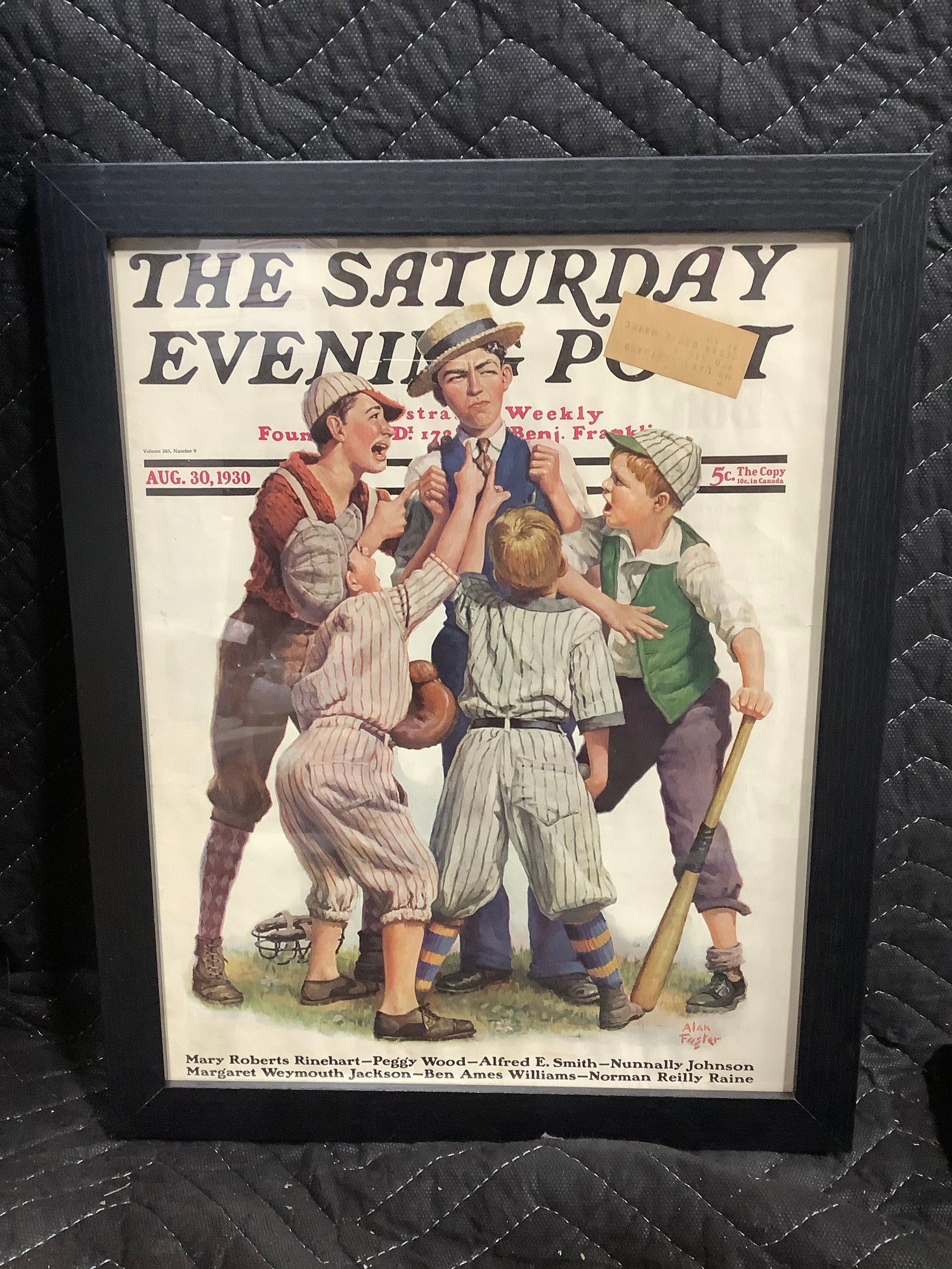 Framed Saturday Evening Post (12.25inx15.25in): Framed Saturday Evening Post (12.25inx15.25in)