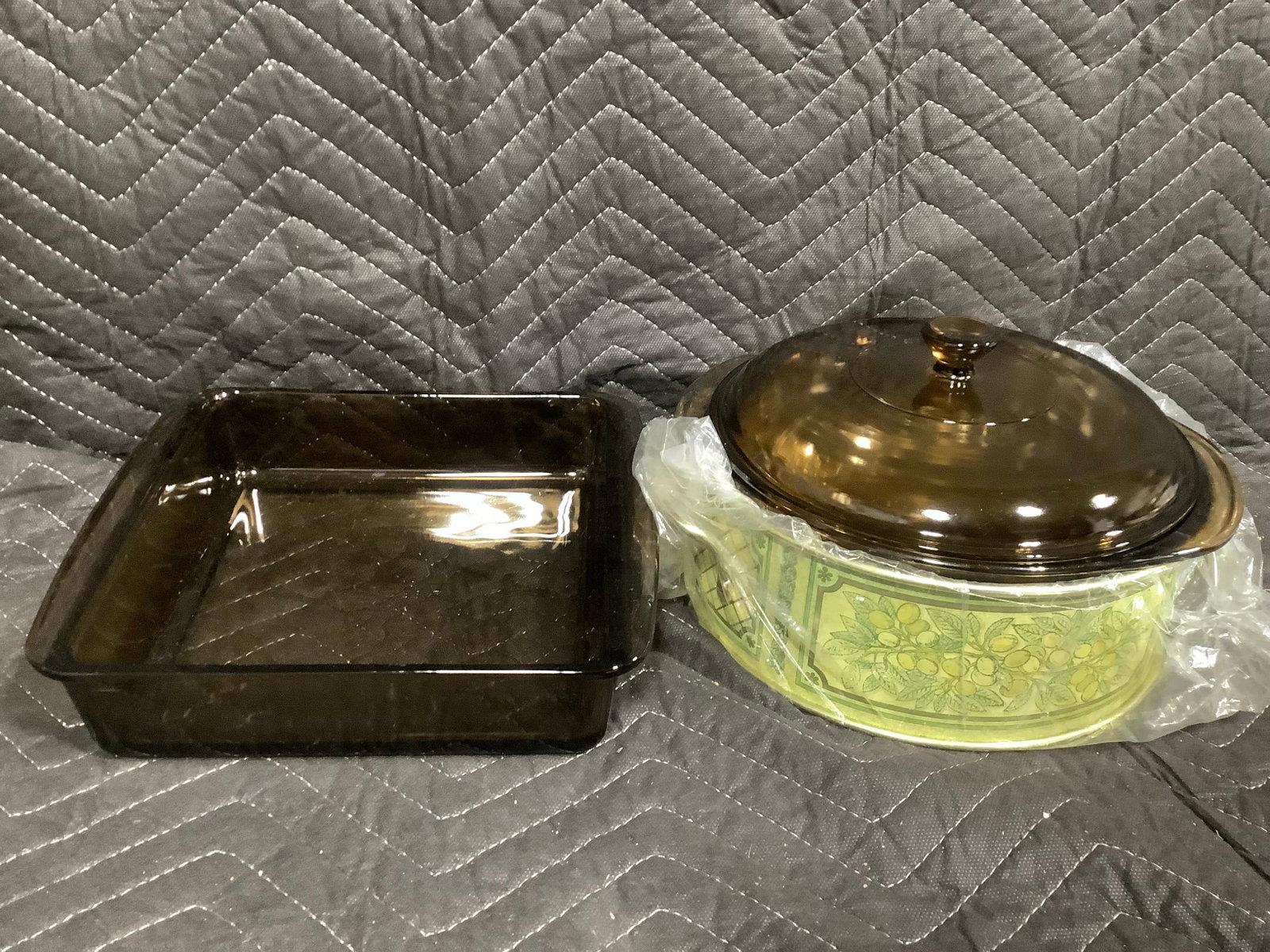 Weyerhaeuser Corningware Glass Cooking Dish, and Lidded Bowl (1 of 1)