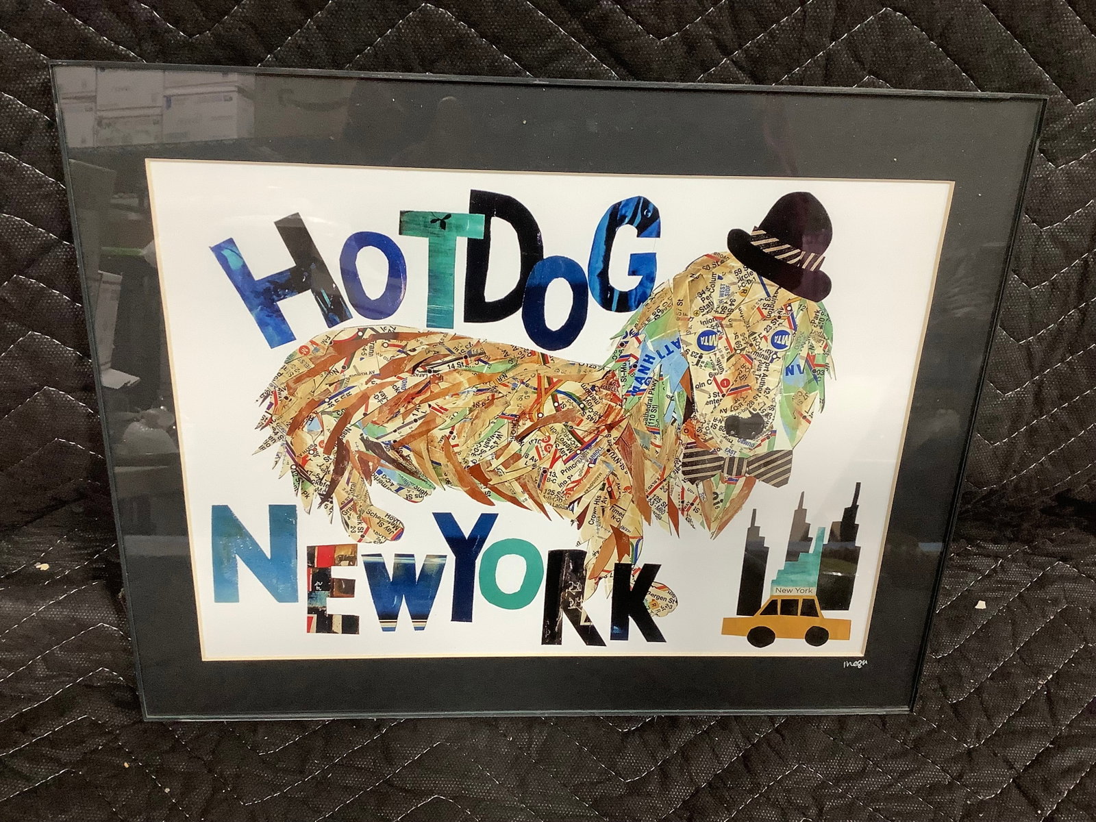 Hot Dog New York Abstract Artwork Signed Mega (11inx14in): Hot Dog New York Abstract Artwork Signed Mega (11inx14in)