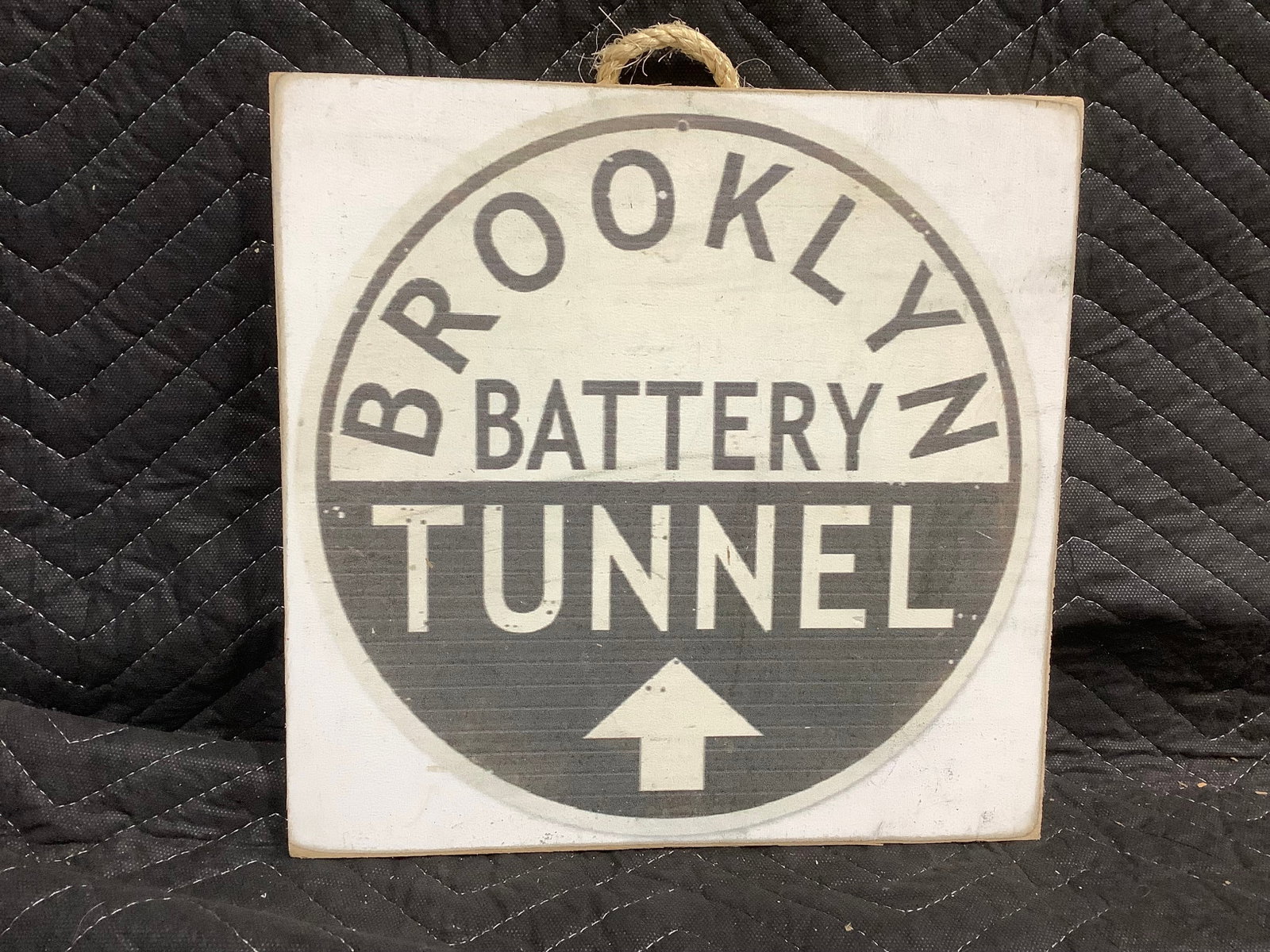 Wooden Brooklyn Battery Tunnel Sign Decor (12inx12in) (1 of 1)