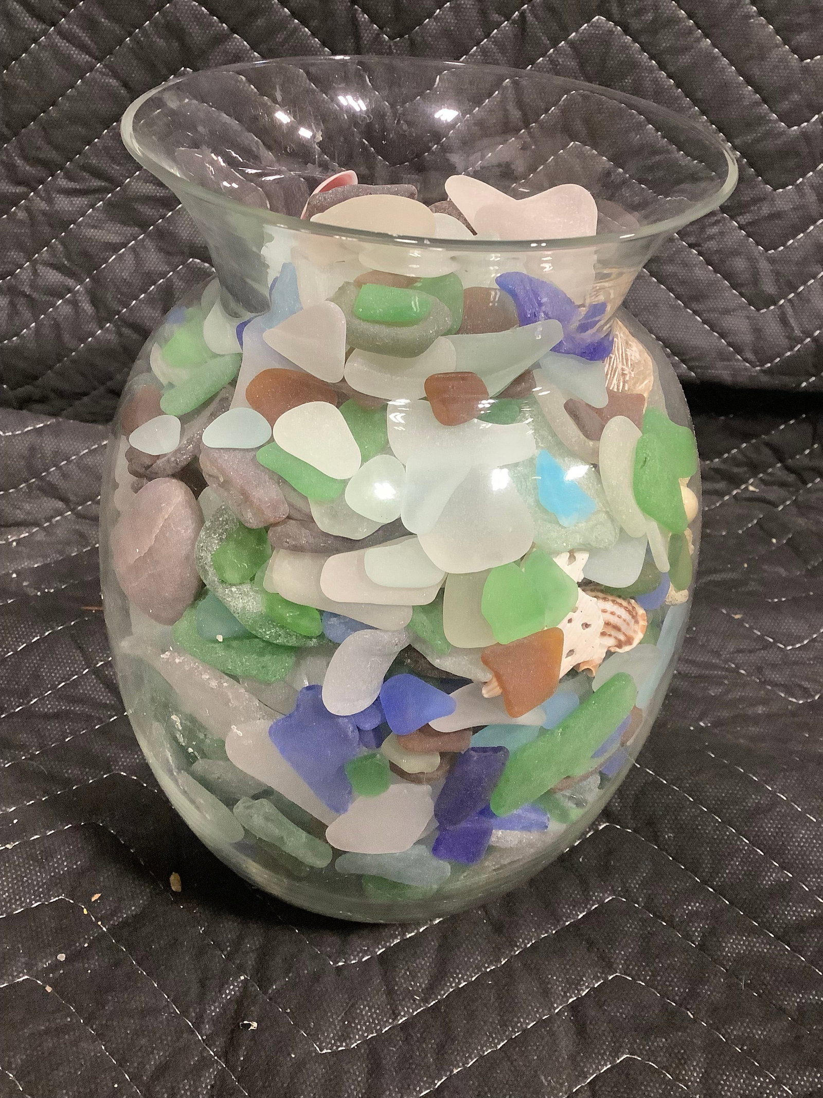 Glass Vase of Rocks (8.5in Tall) (1 of 1)