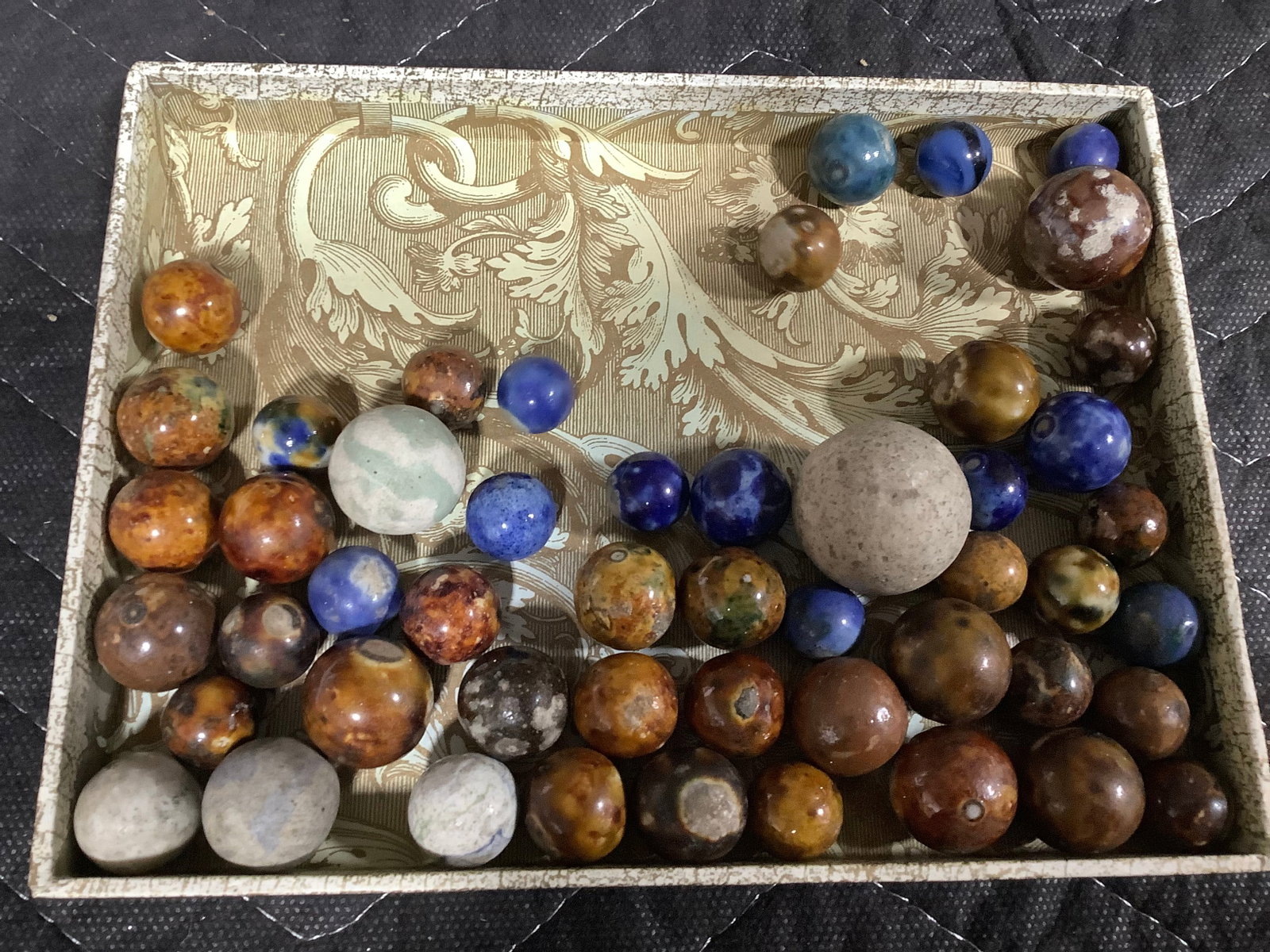 Early Handmade Clay Marbles (1 of 1)