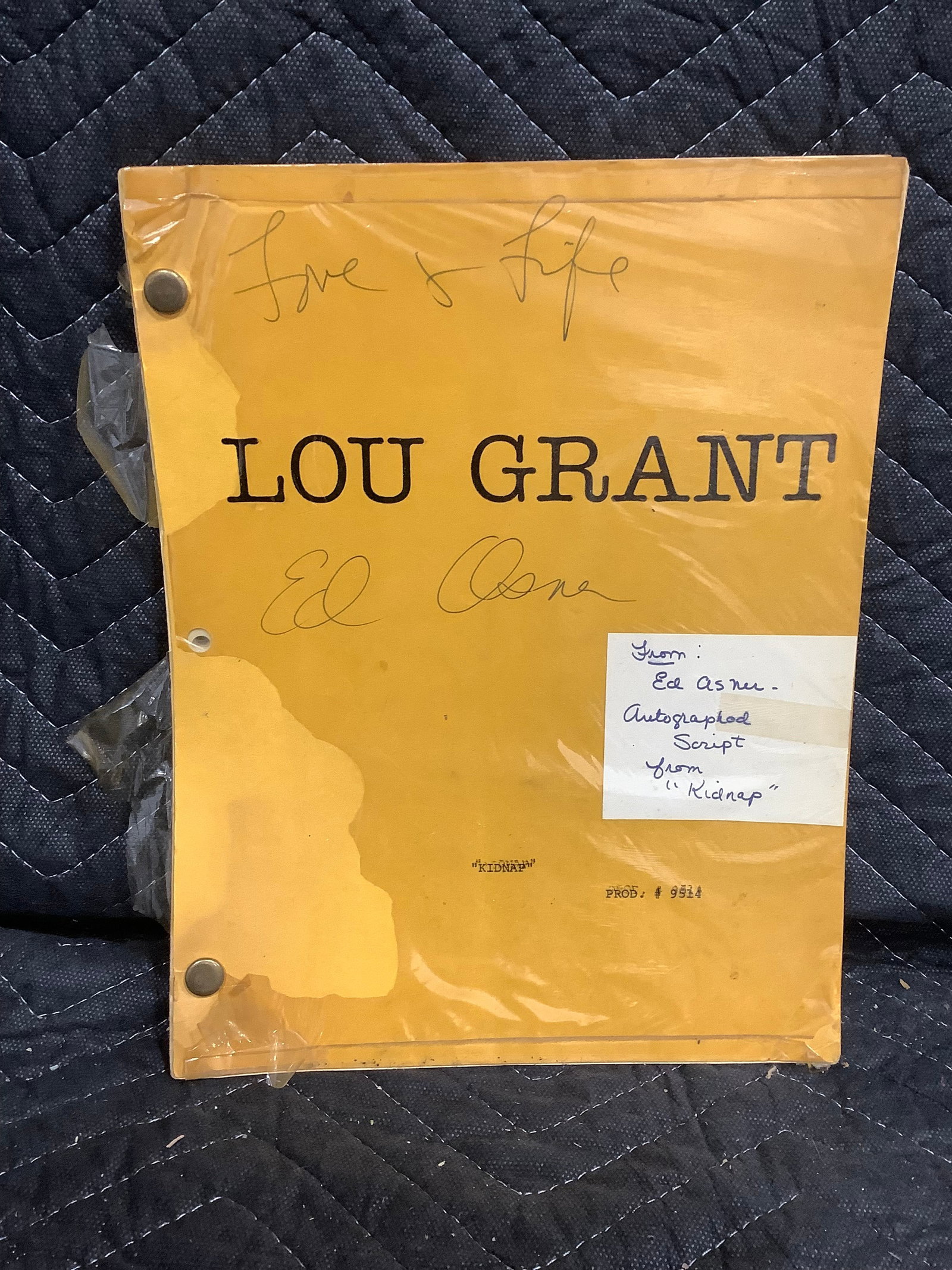 Autographed Script (1 of 1)