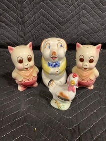 Ceramic Figures, Salt/Pepper Shaker(Tallest - 5.5in)