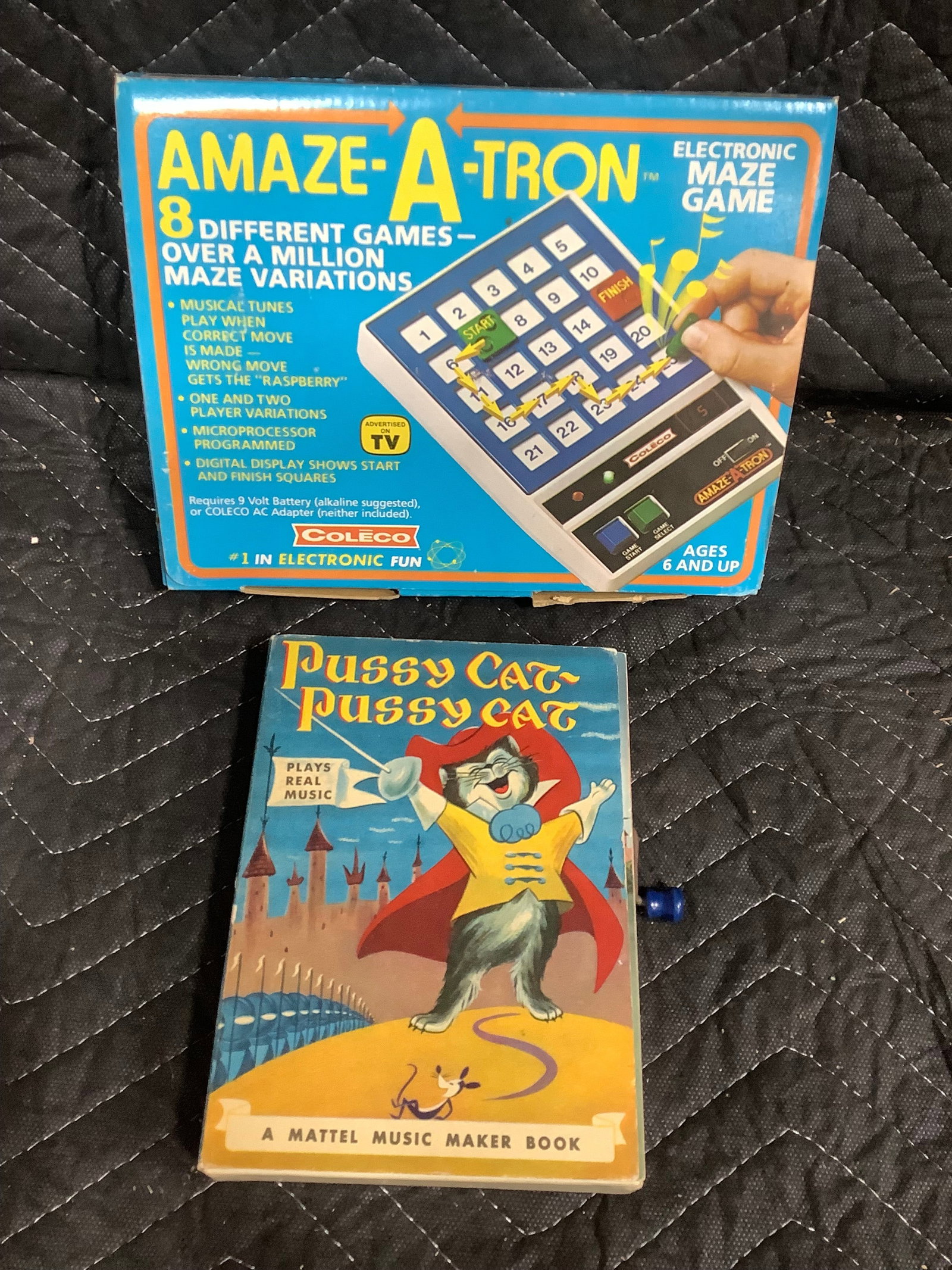 Amaze-a-Tron Electronic Maze Game, and Pussy Cat Book (1 of 1)