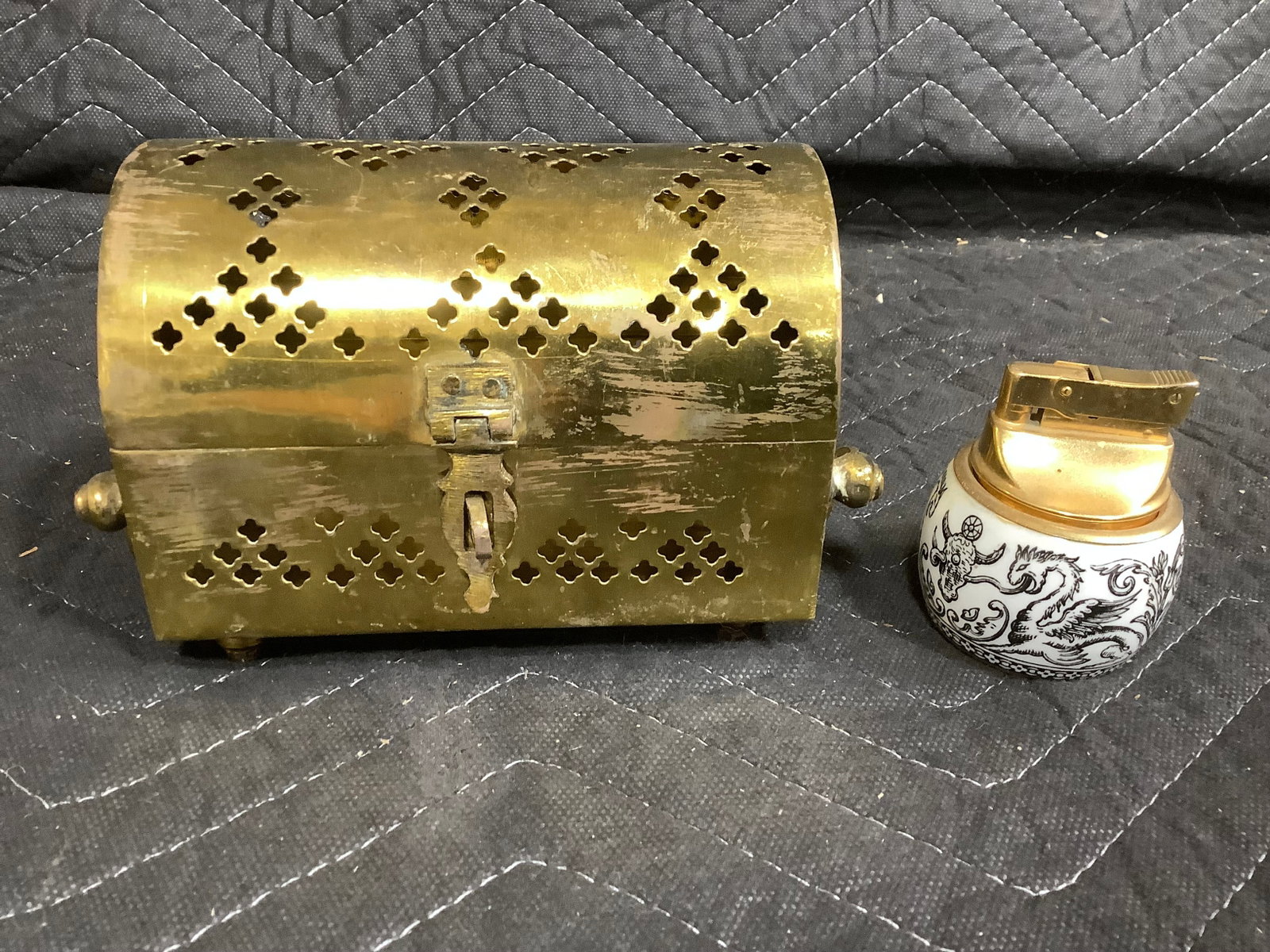 Wedgewood Lighter, and Metal Organizer (Tallest - 4in) (1 of 1)