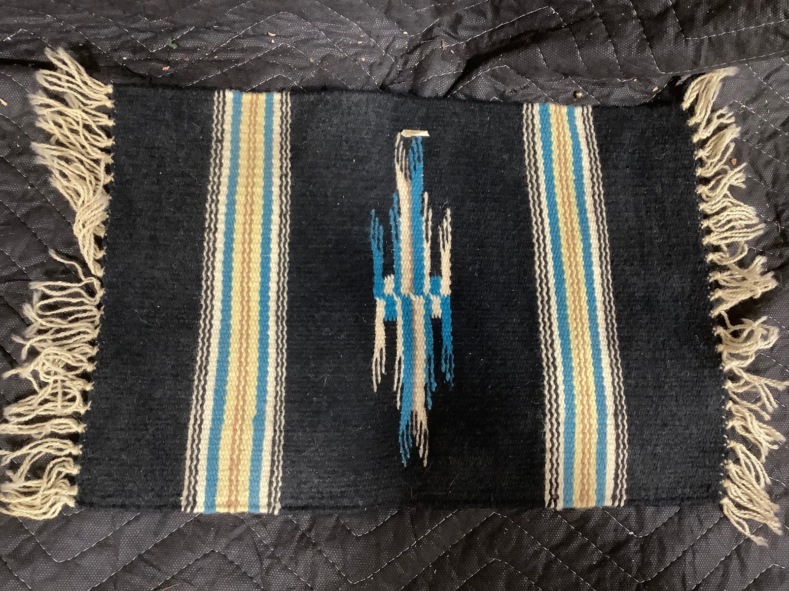 Hand Woven Chimayo Style Rug (10inx13in) (1 of 1)