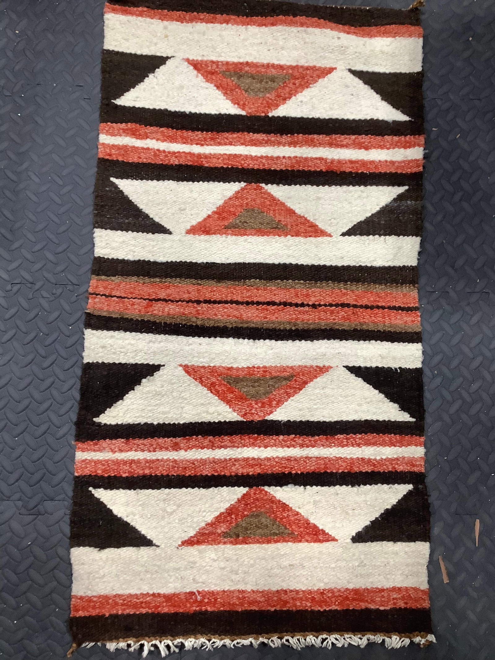 Hand Woven Chimayo Style Rug (20inx38in) (1 of 1)