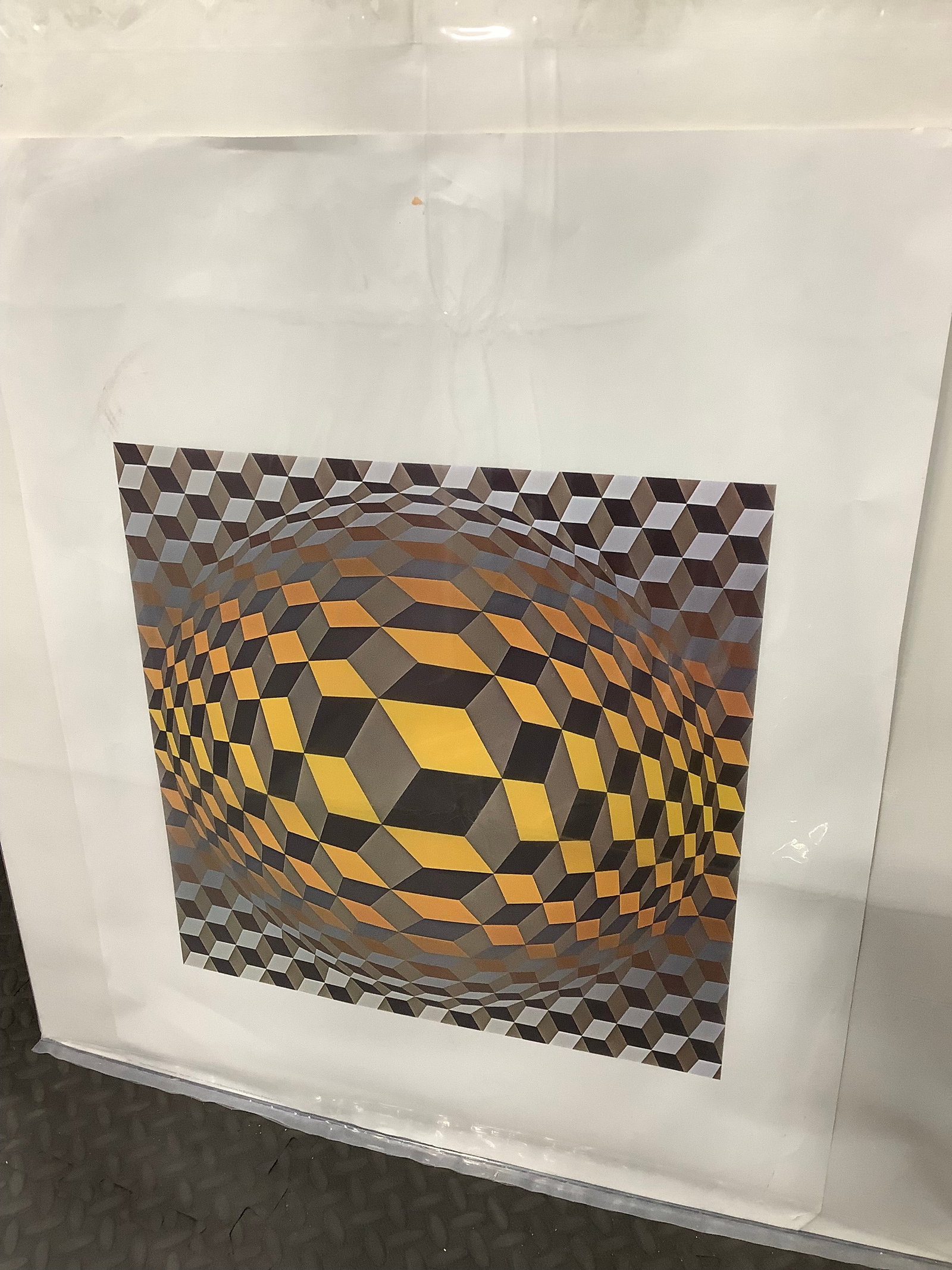 Cheyt-M Op Art Print by Victor Vasarely (22inx28in): Cheyt-M Op Art Print by Victor Vasarely (22inx28in)