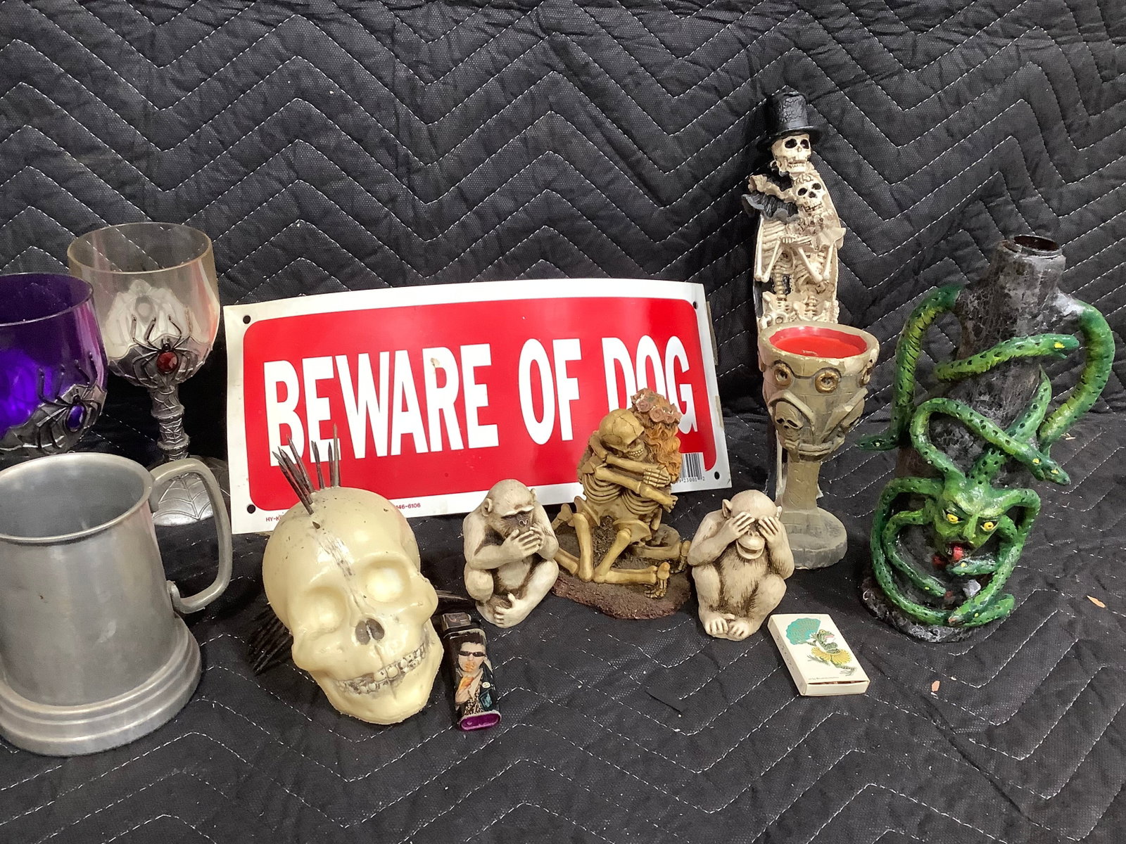 Various Halloween Goblets, Decor, Figures, and more (1 of 1)
