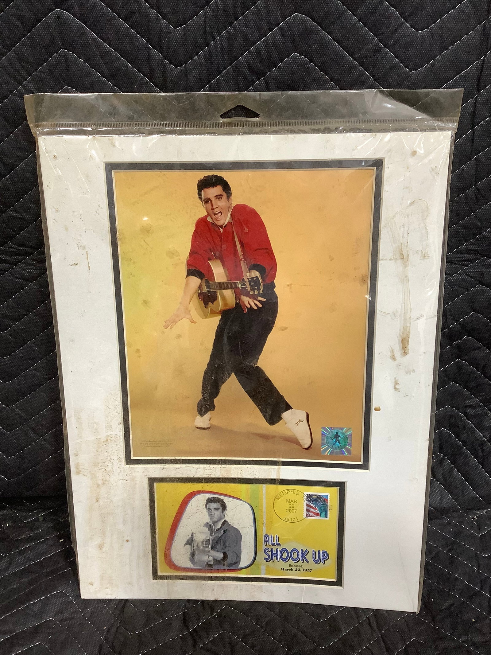 Elvis print/postage collage(12inx16in) (1 of 1)