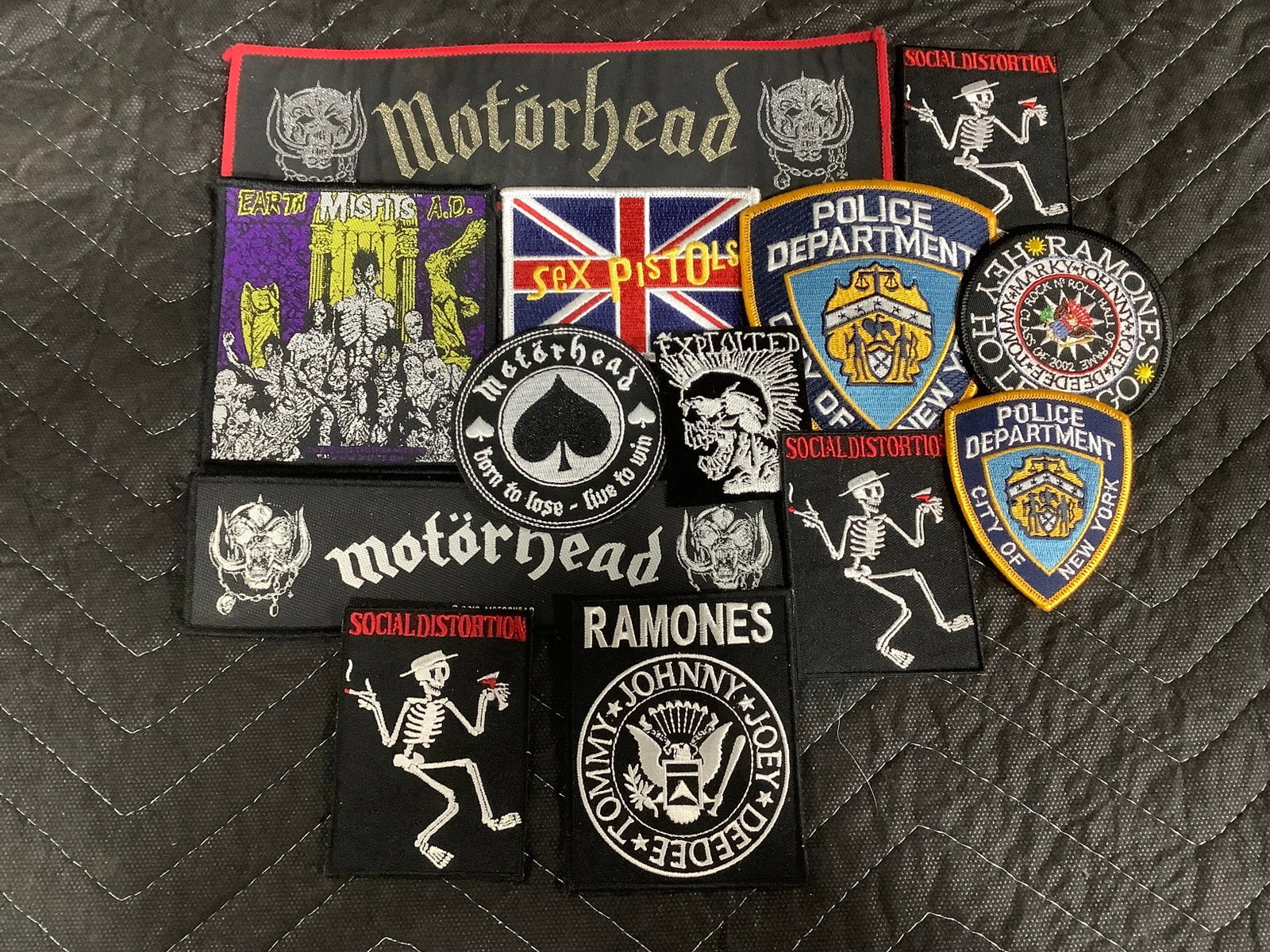 Various rock badges: Various rock badges