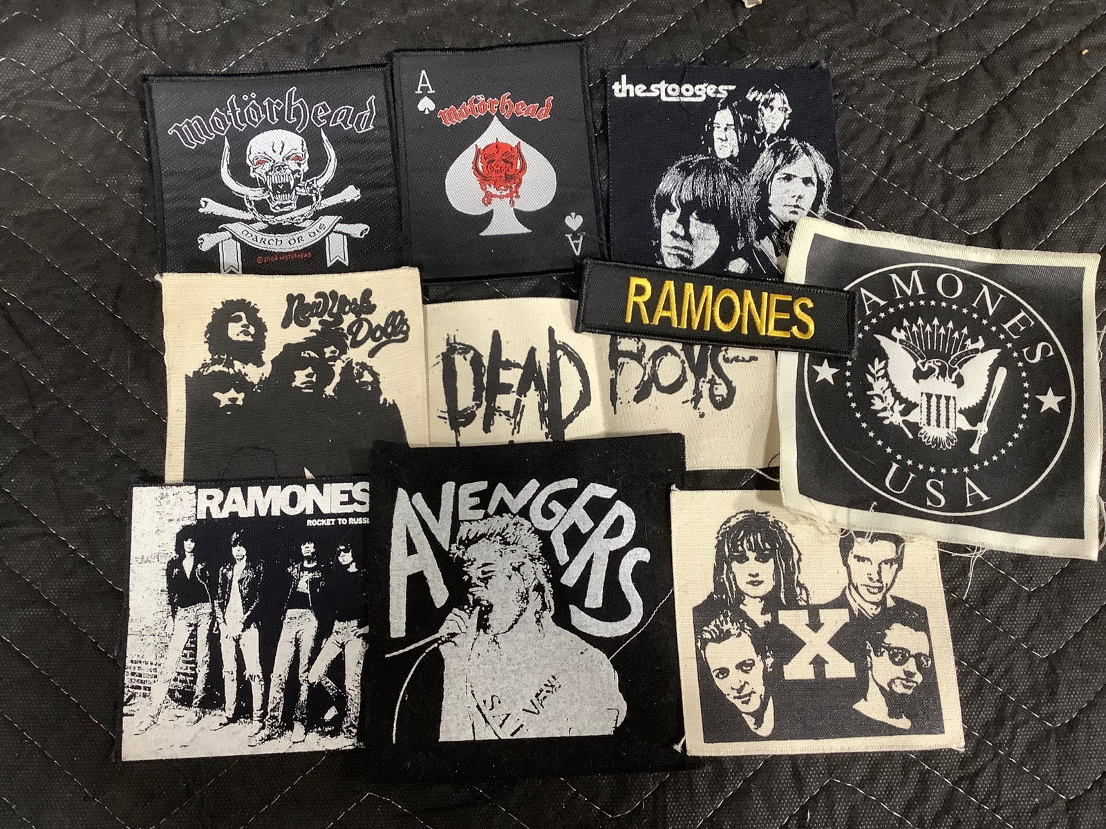 Various rock badges: Various rock badges