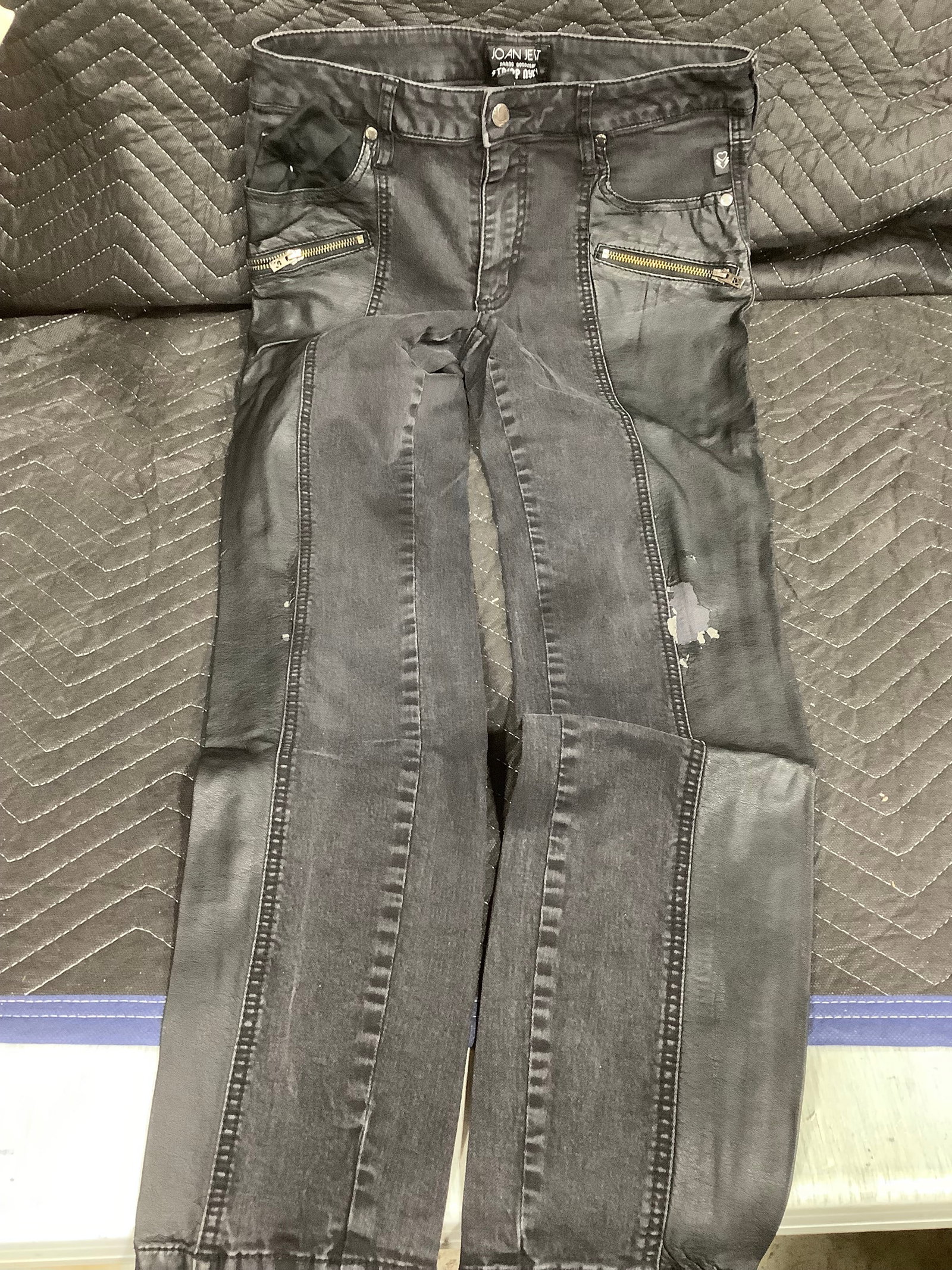 Joan Jett black denim pants(size 9) (1 of 1)