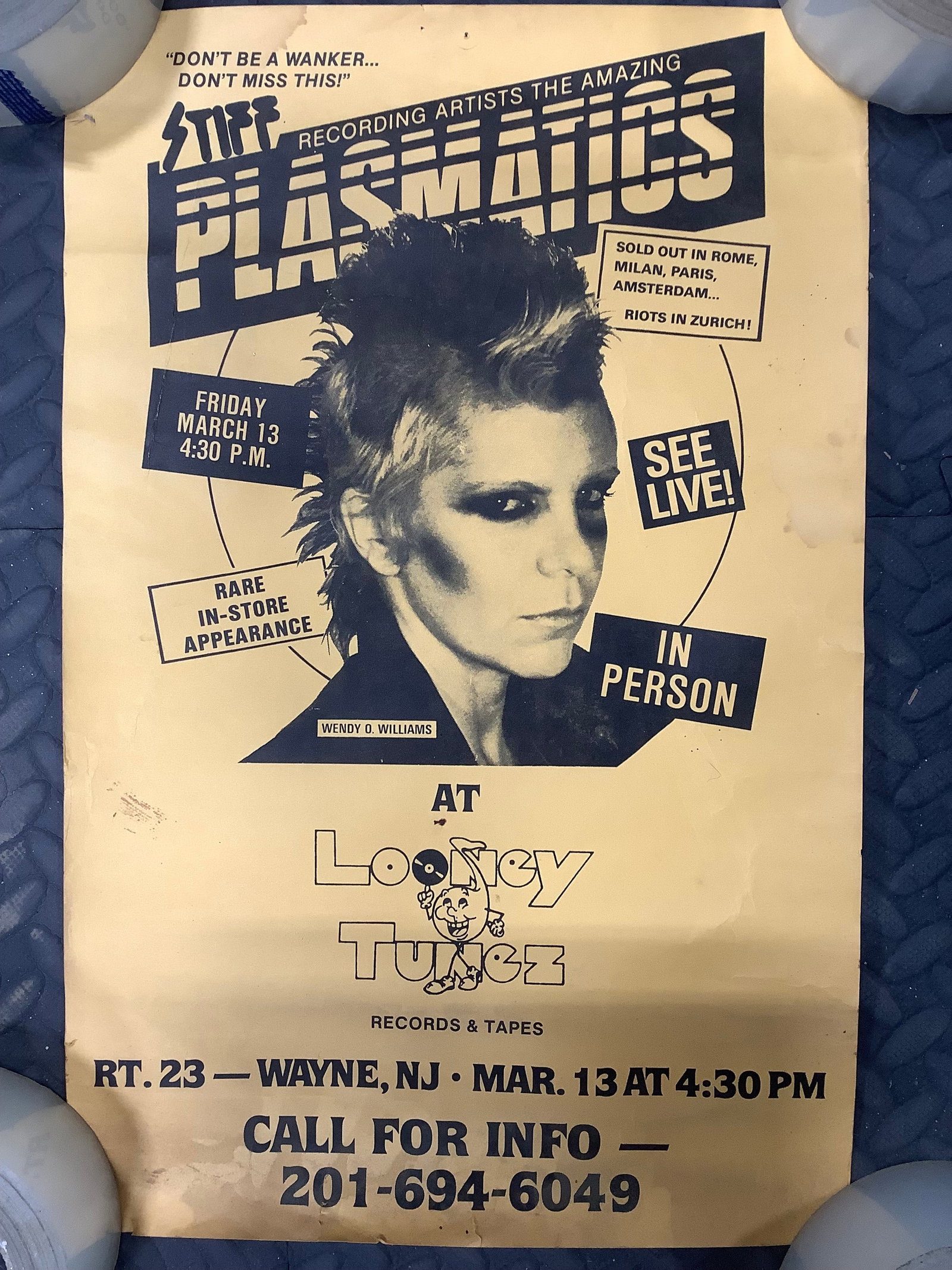Vintage Plasmatics rock advertising poster (11inx17in): Vintage Plasmatics rock advertising poster (11inx17in)