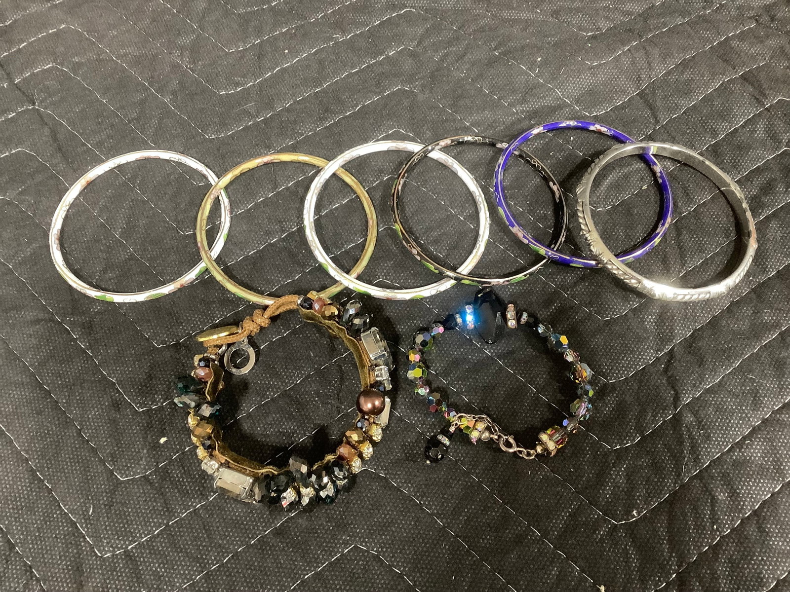 Cloisonne and other bangles: Cloisonne and other bangles
