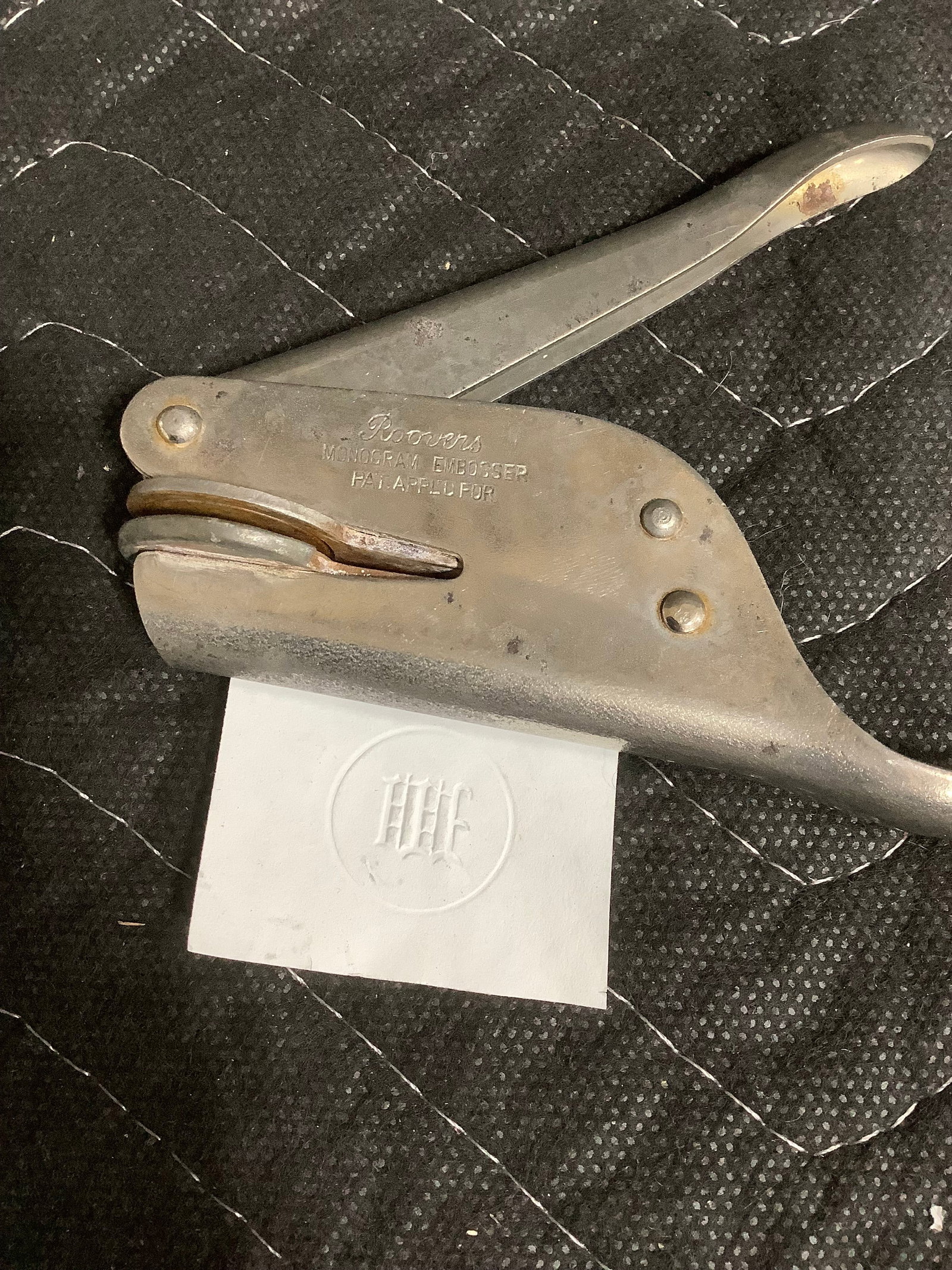 Vintage hand held monogram seal (1 of 1)