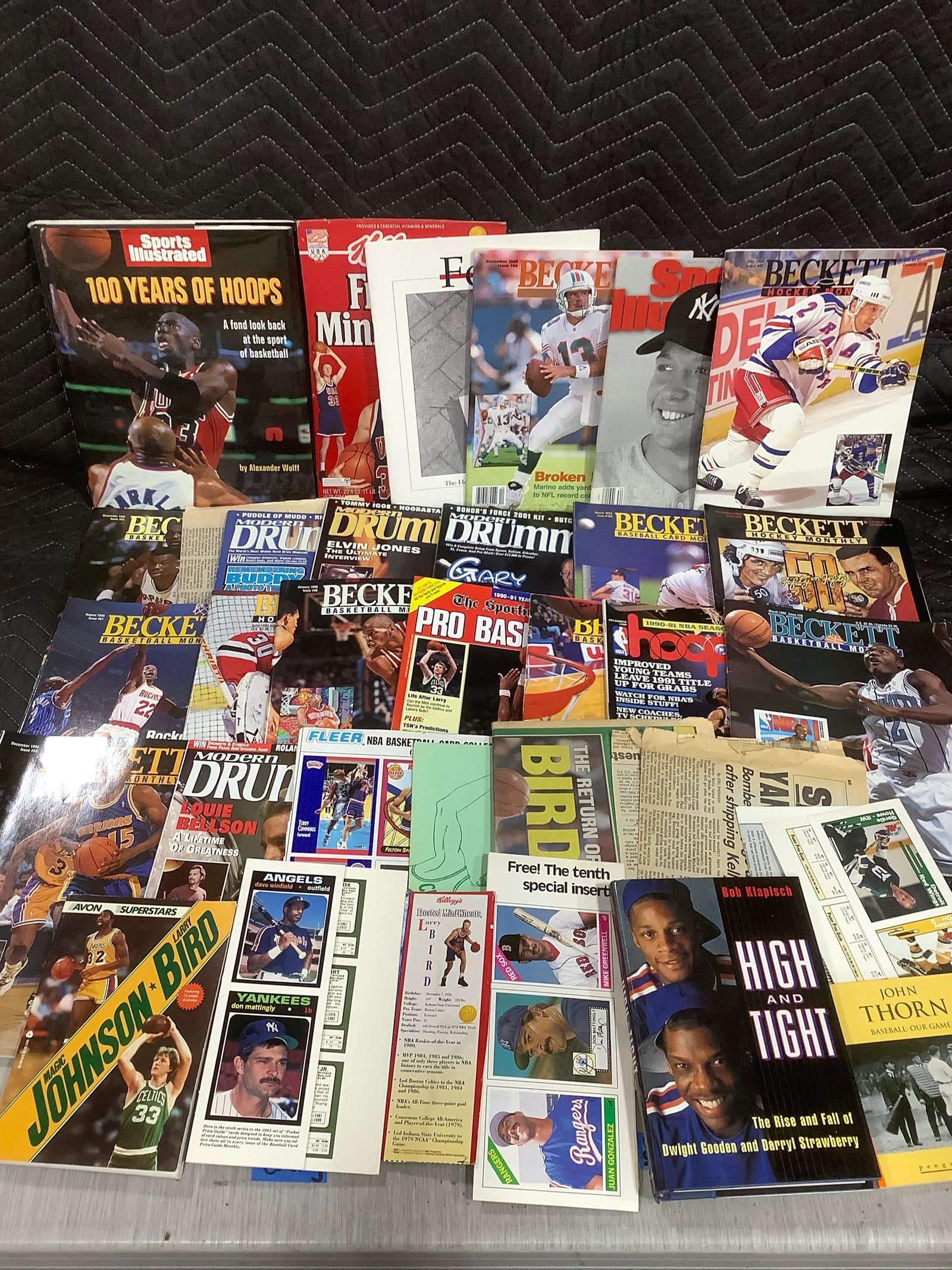 Various sports magazines and Sports Illustrated hardcover book (1 of 1)