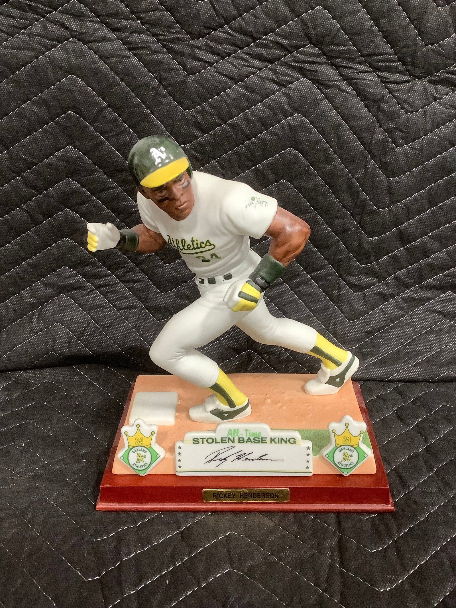 Ricky Henderson collectible figure on display stand(9.5in tall) (1 of 1)