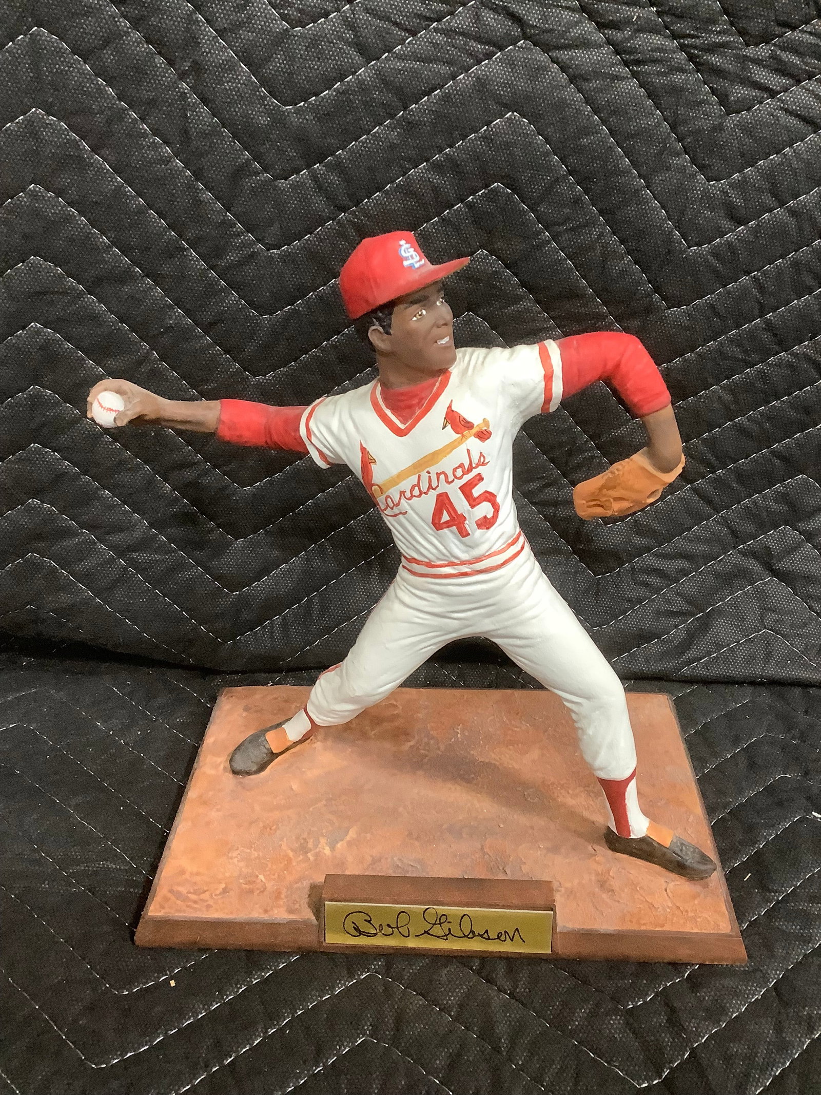 Bob Gibson collectible baseball figure(9.5in tall) (1 of 1)