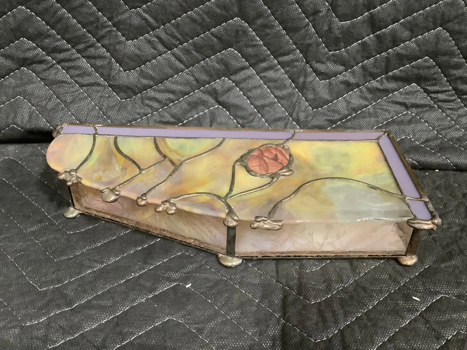 Stained glass trinket box(10.5inx4.5inx2in) (1 of 1)