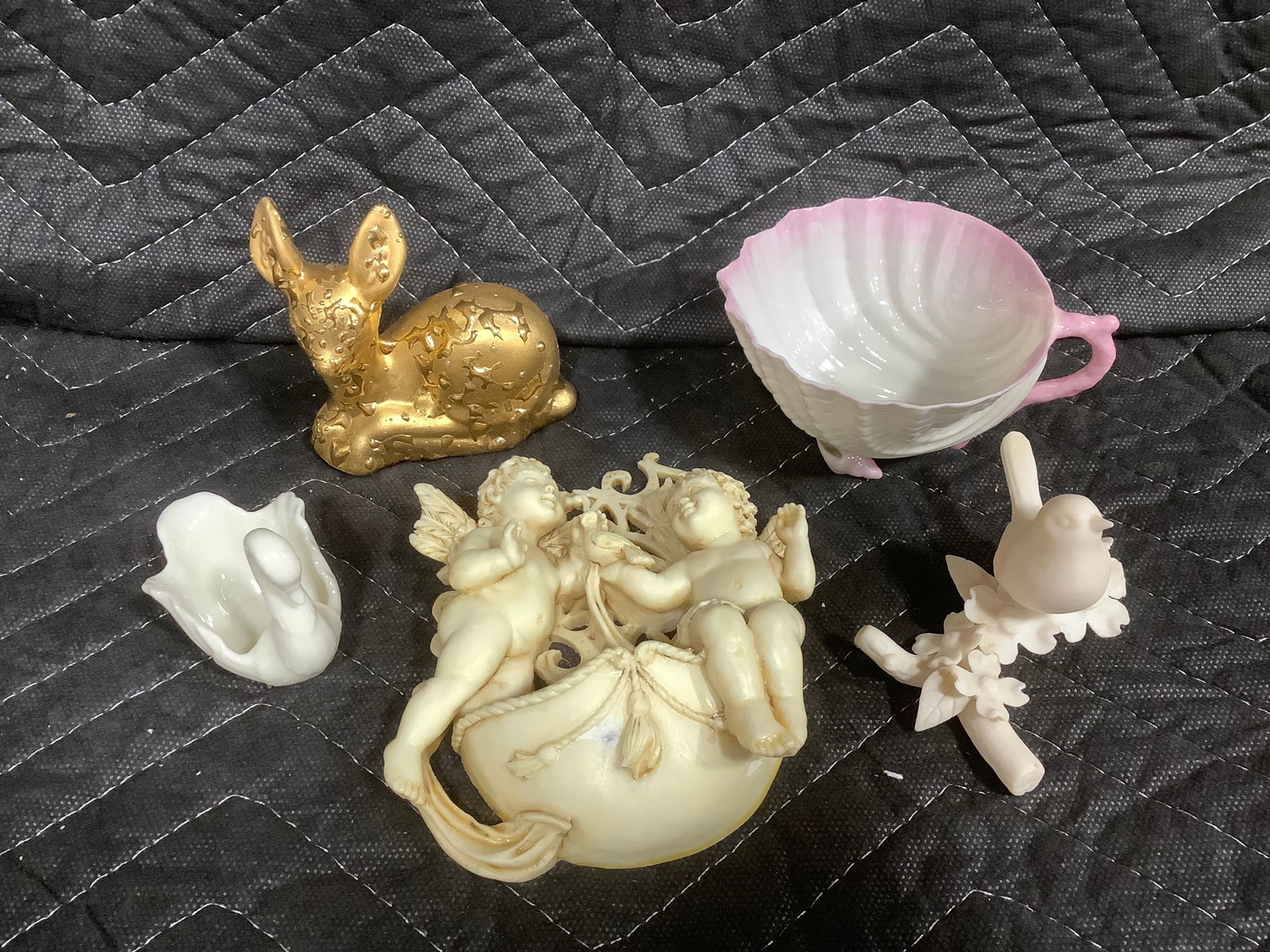 Vintage italian wall plaque, resin bird figurine, and more (1 of 1)