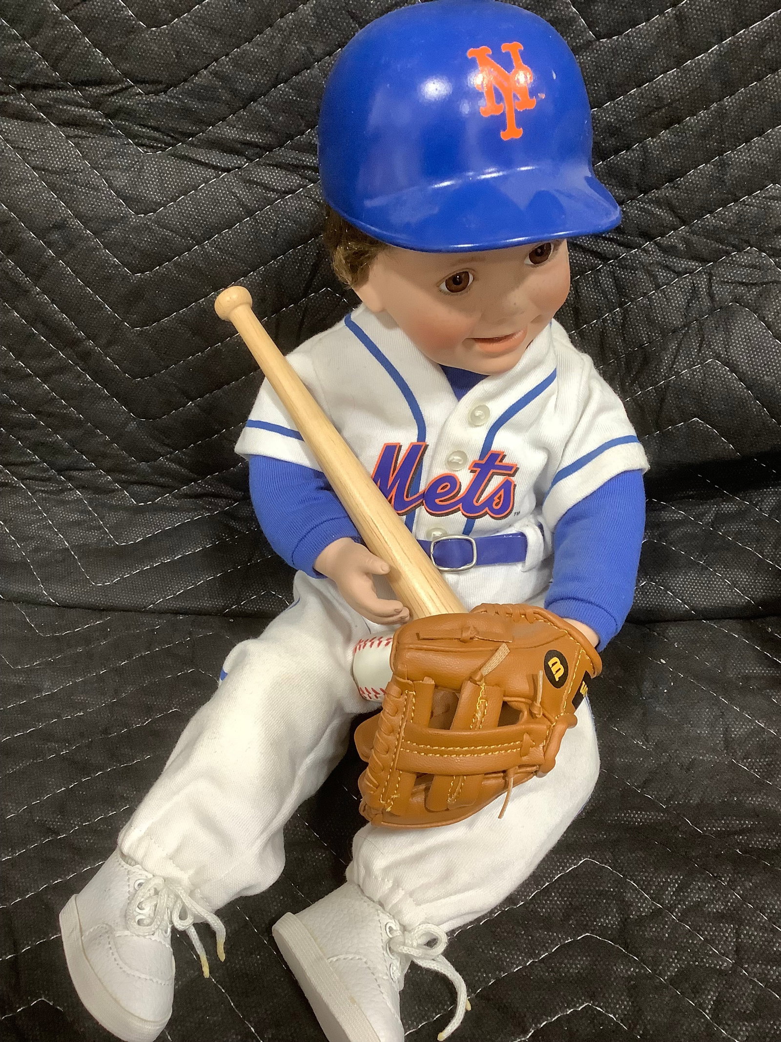 NY Mets doll with bat and mitt (1 of 1)