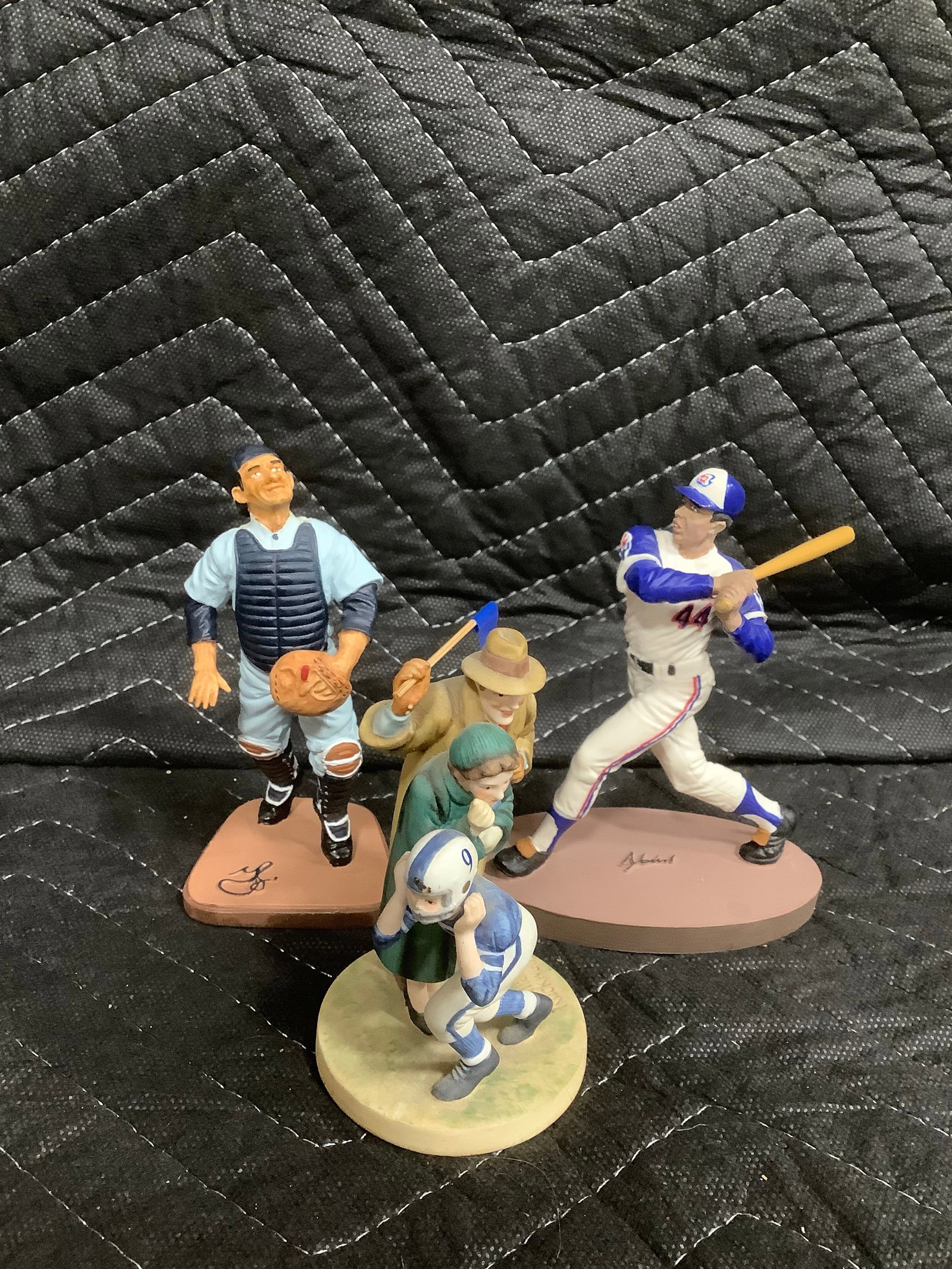 Collectible baseball statues(Norman Rockwell and more-tallest 4.5in): Collectible baseball statues(Norman Rockwell and more-tallest 4.5in)