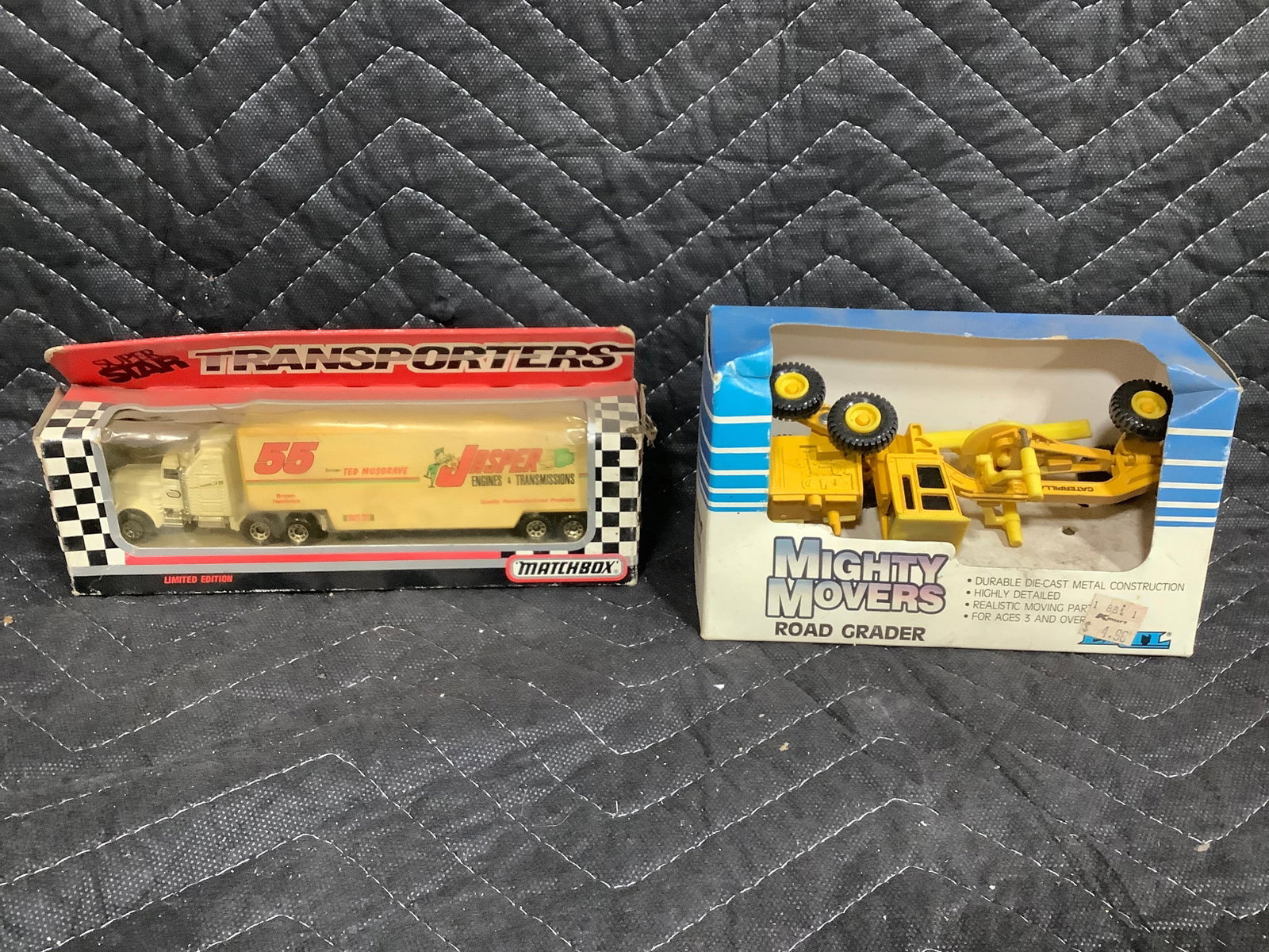 Matchbox Transporter Truck, and Might Movers Road Grader *new in boxes* (1 of 1)