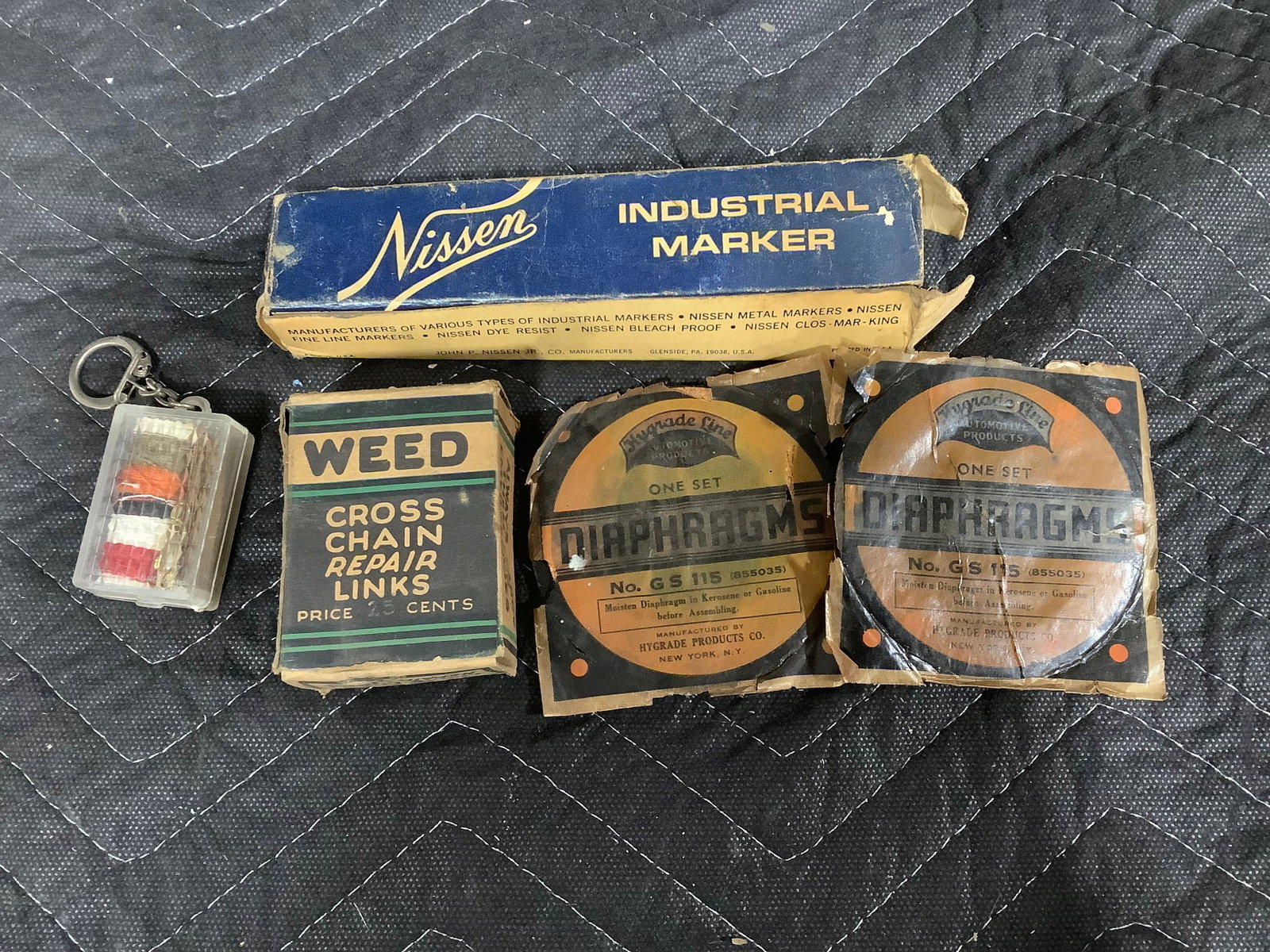 Vintage Nissen industrial marker, cross chain repair links, and more: Vintage Nissen industrial marker, cross chain repair links, and more