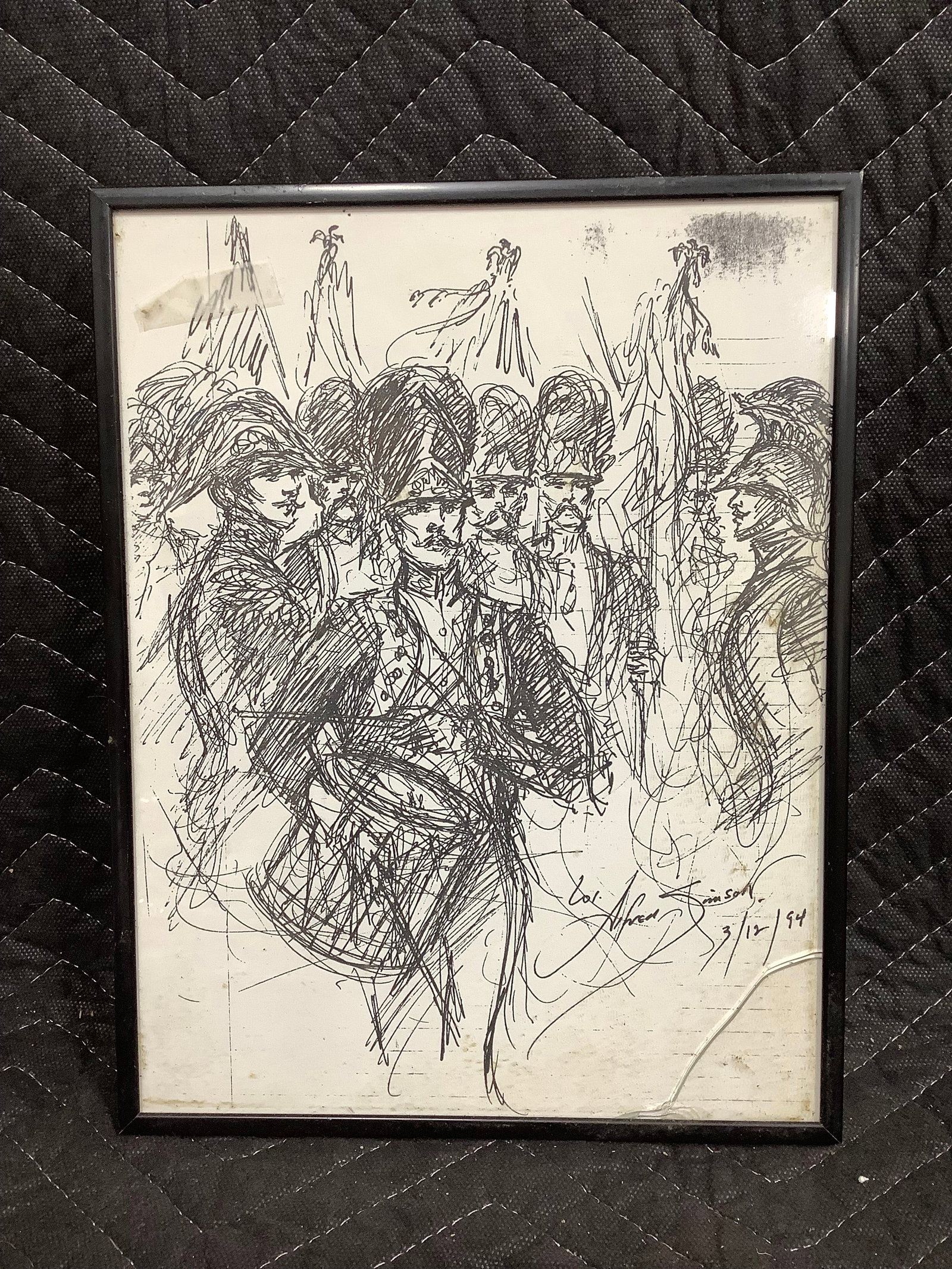 Framed and signed sketch artwork(8.5inx11.5in) (1 of 1)