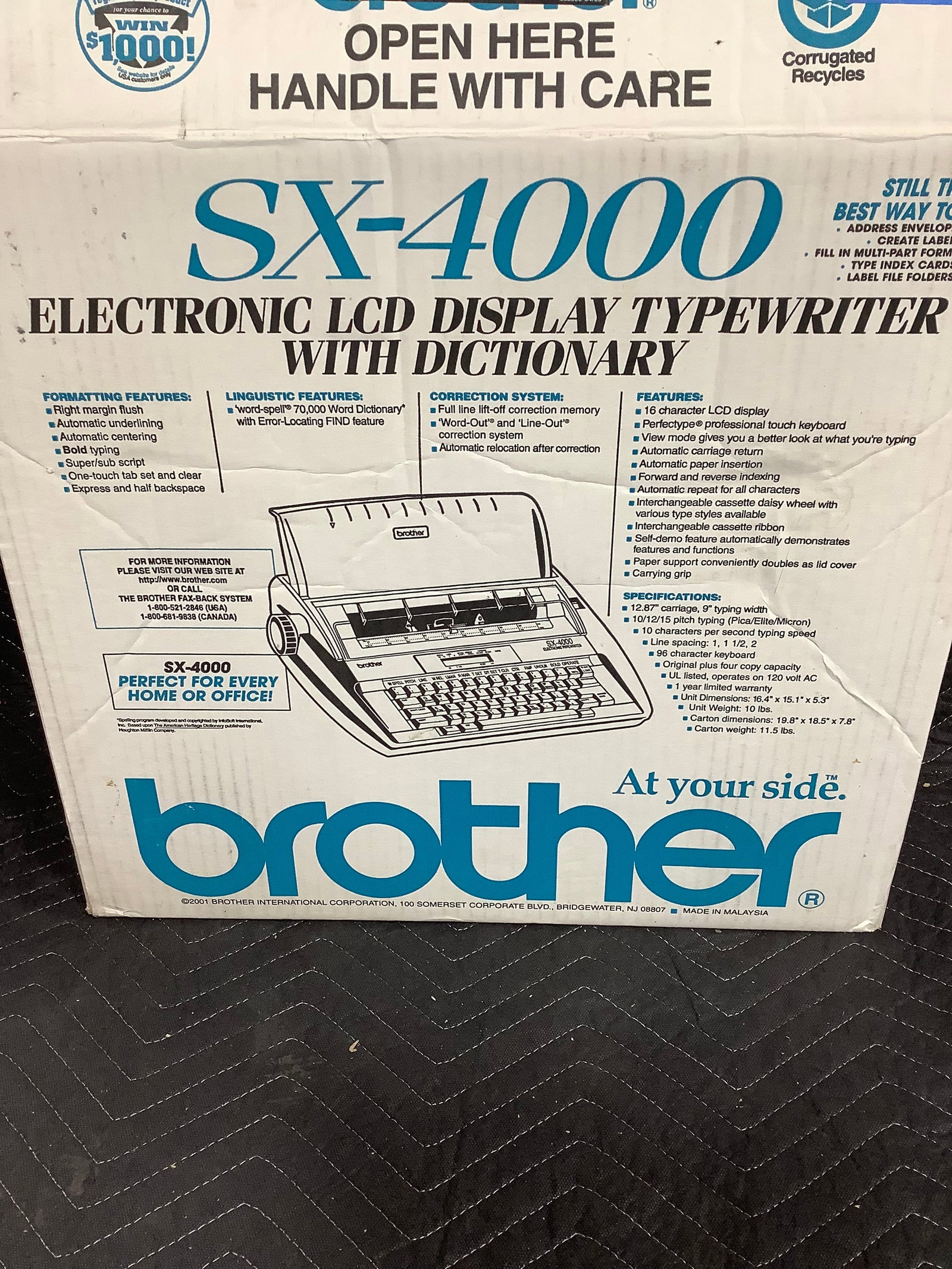 Brother SX-4000 electronic LCD display typewriter (1 of 1)