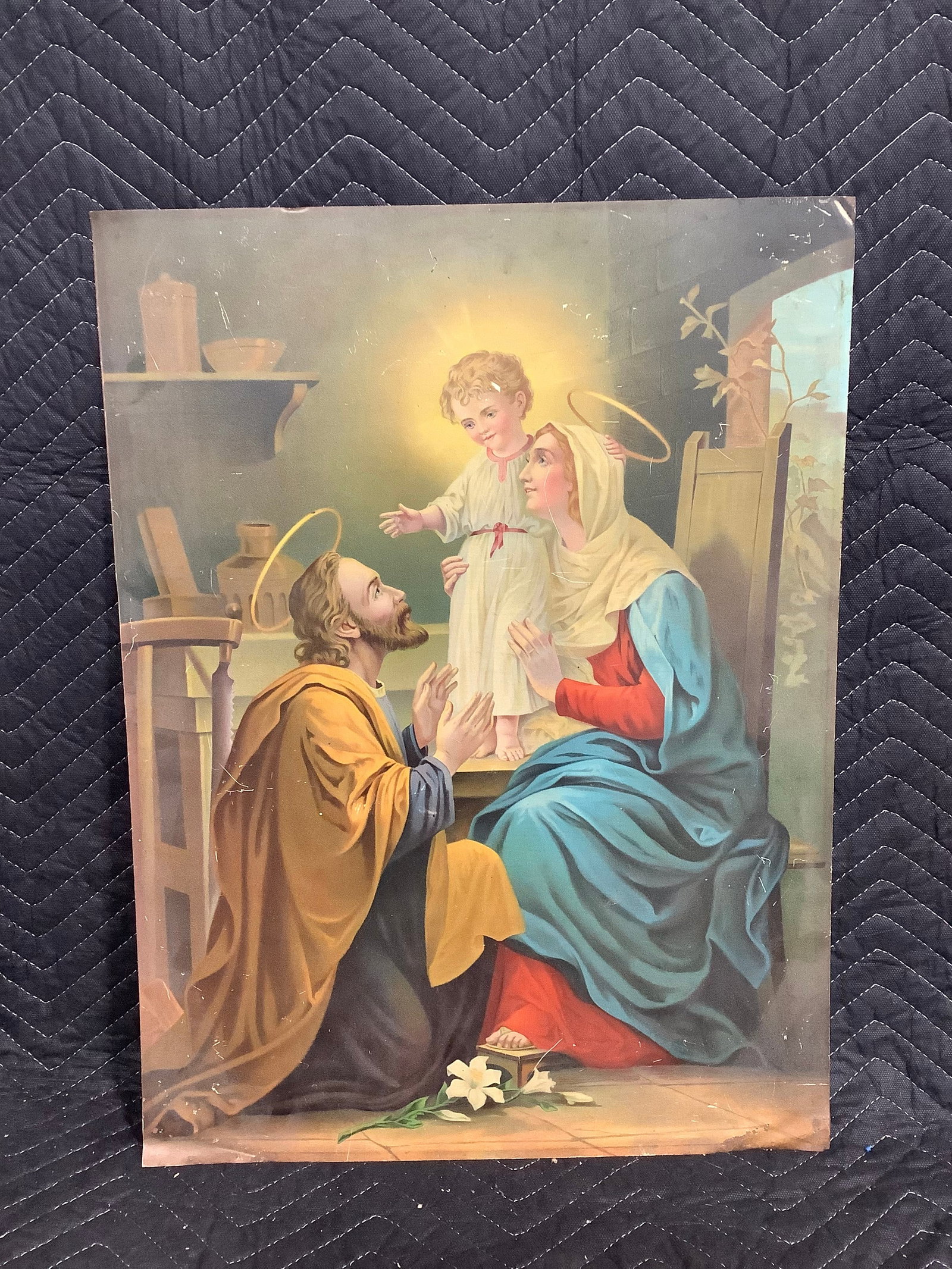 Vintage metal sheet religious artwork(17.5inx23.5in): Vintage metal sheet religious artwork(17.5inx23.5in)