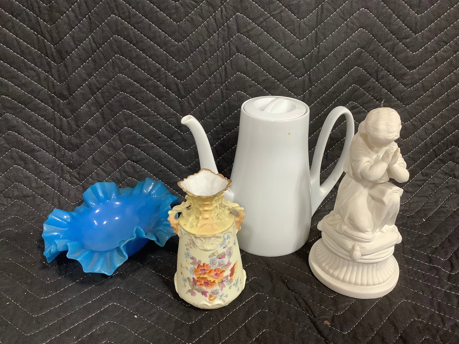 Cherub statue, pitchers, and more(7.5in tallest): Cherub statue, pitchers, and more(7.5in tallest)