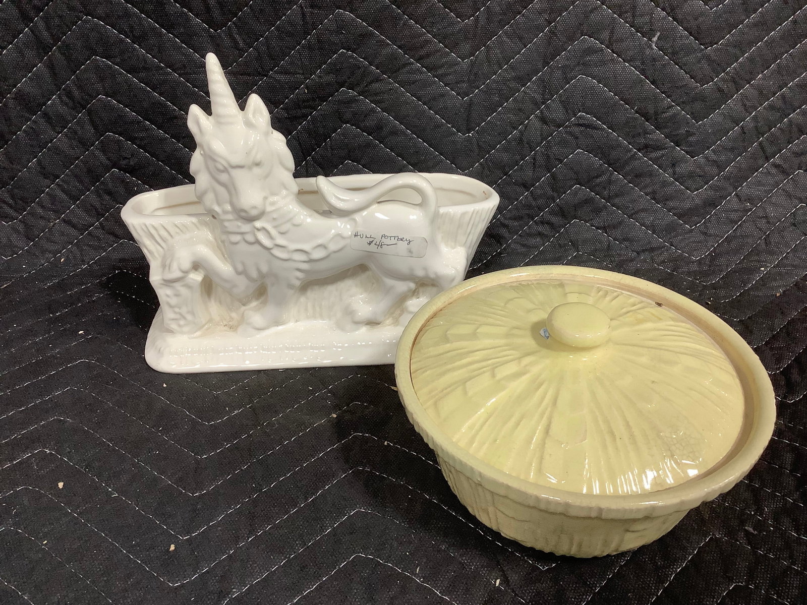 McCoy lidded pot and Hull pottery planter(Tallest - 7in) (1 of 1)