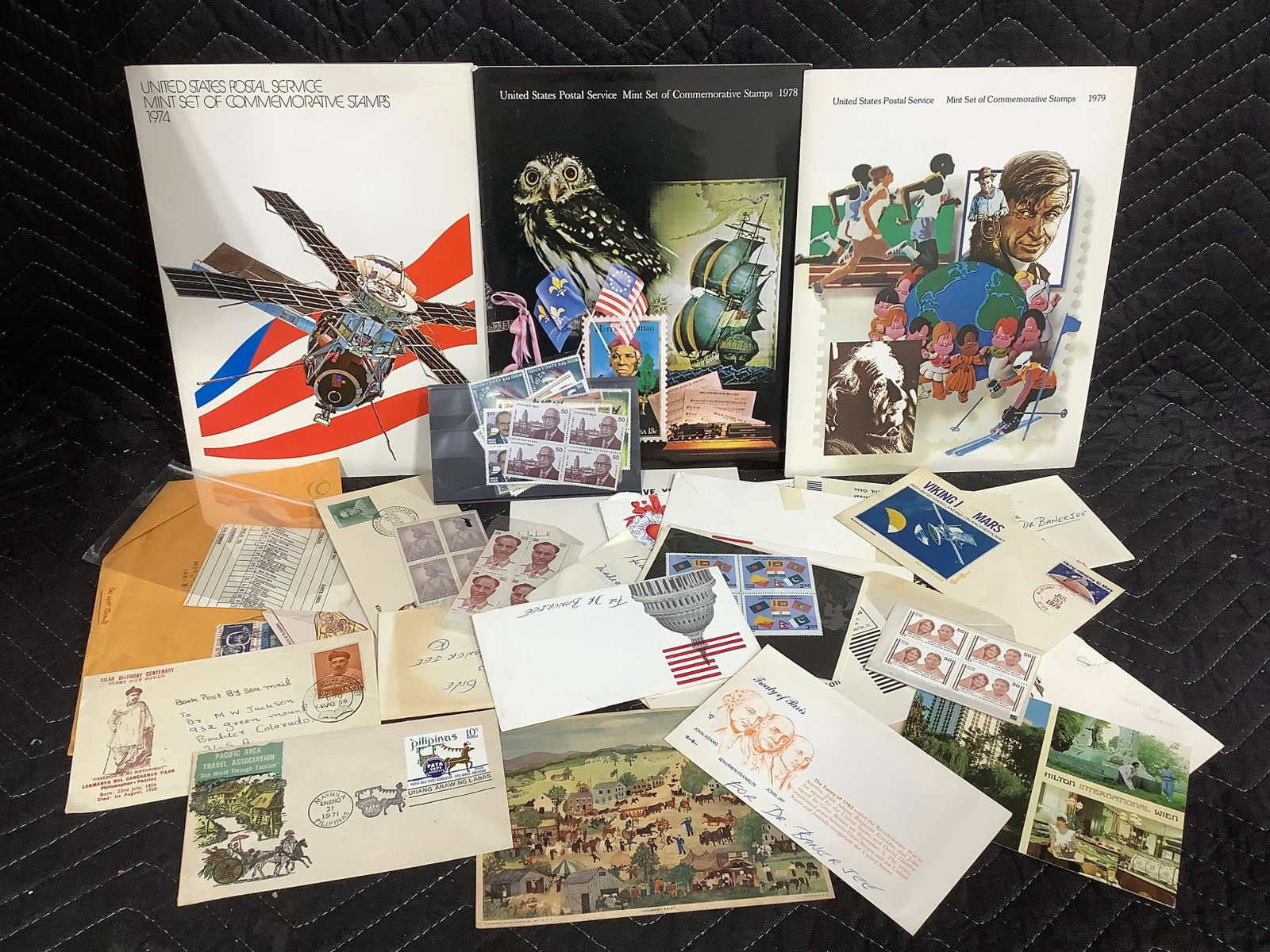Commemortive stamp holders(empty) and vintage ephemera (1 of 1)